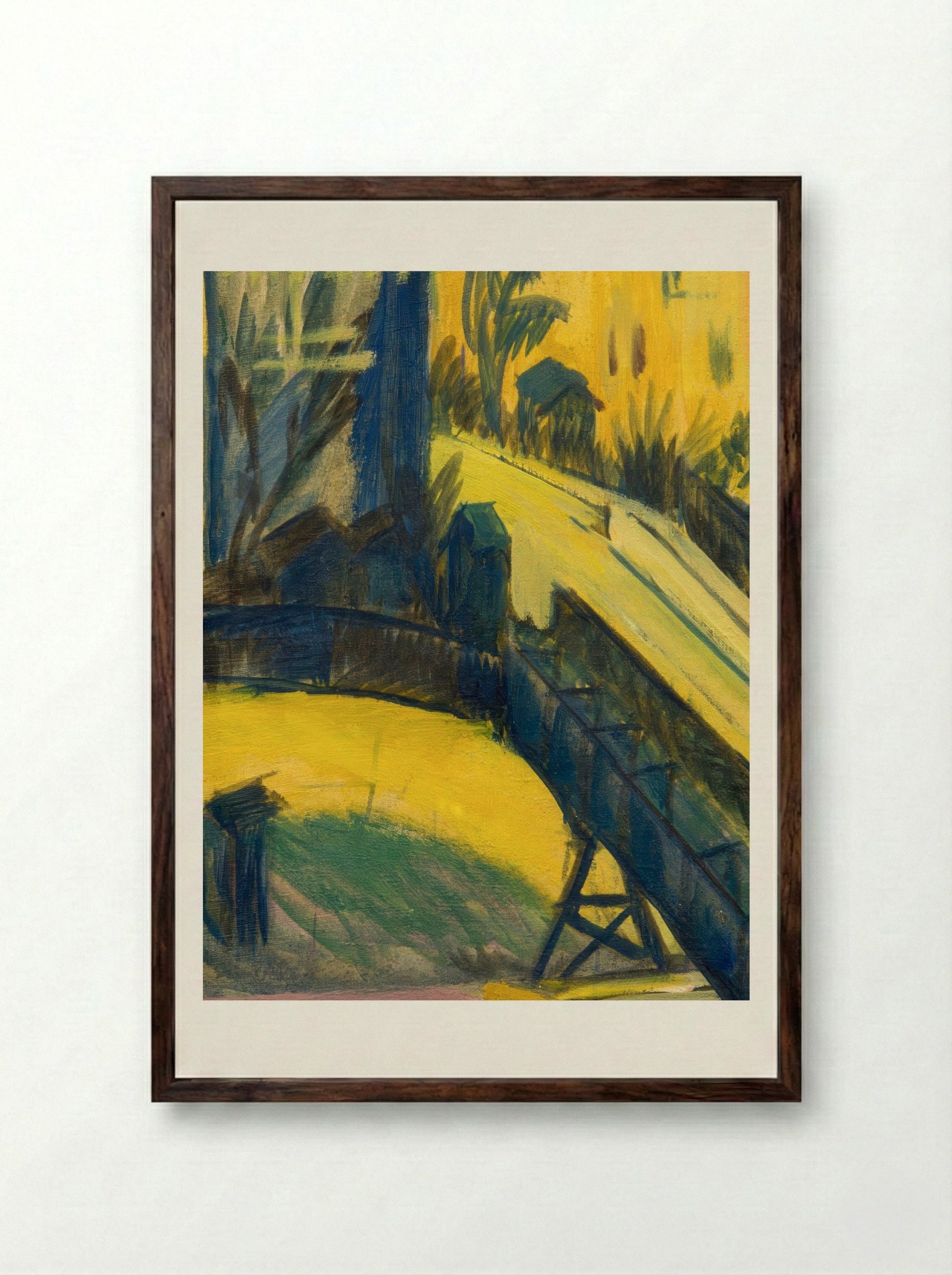 View from the Window - Ernst Ludwig Kirchner - Framed Print Dark Wood
