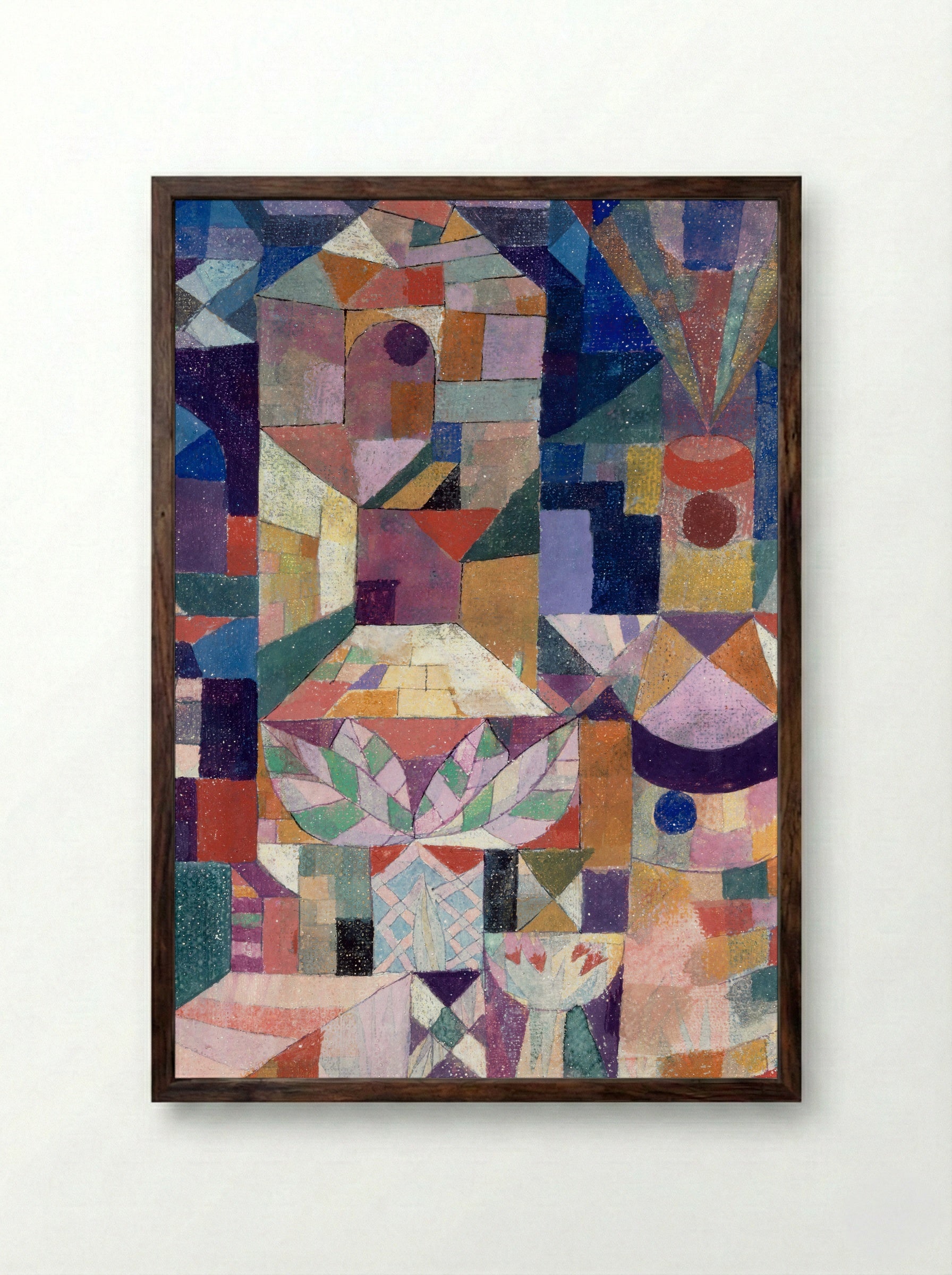 Burggarten - Paul Klee - Framed Print Dark Wood