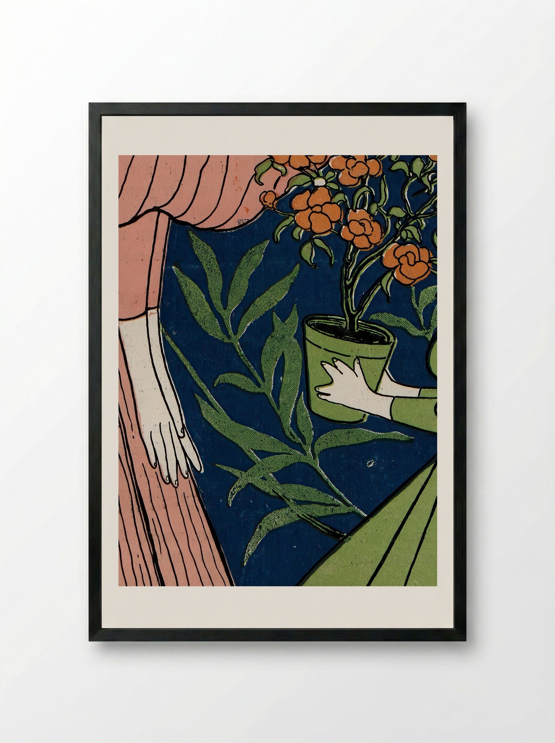 Umschlag der Kunst- und Literaturzeitschrift Jugend - Hans Thoma - Framed Print Black