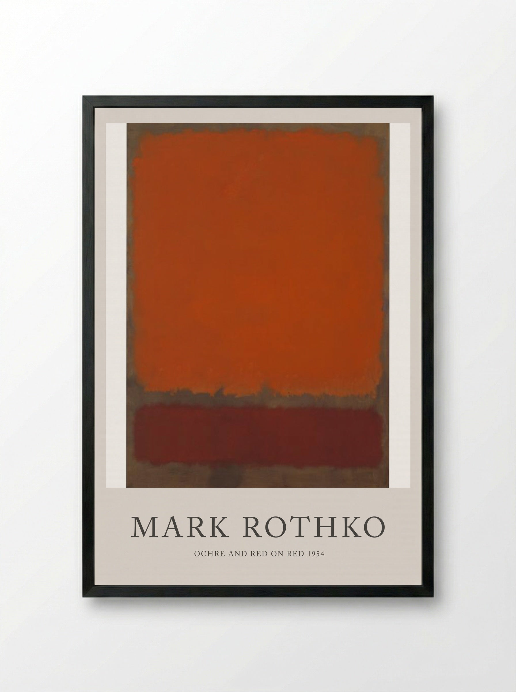 Ochre and Red on Red - Mark Rothko - Framed Print Black