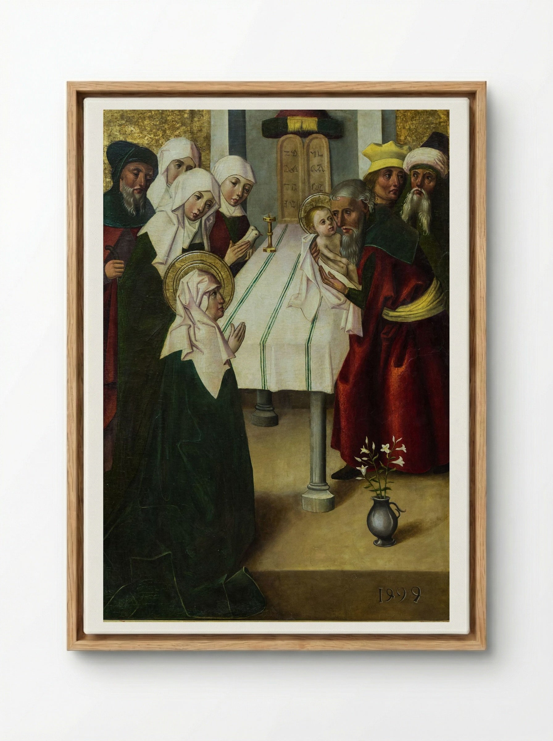 Presentation at the Temple - Meister von Seitenstetten - Framed Canvas Wood