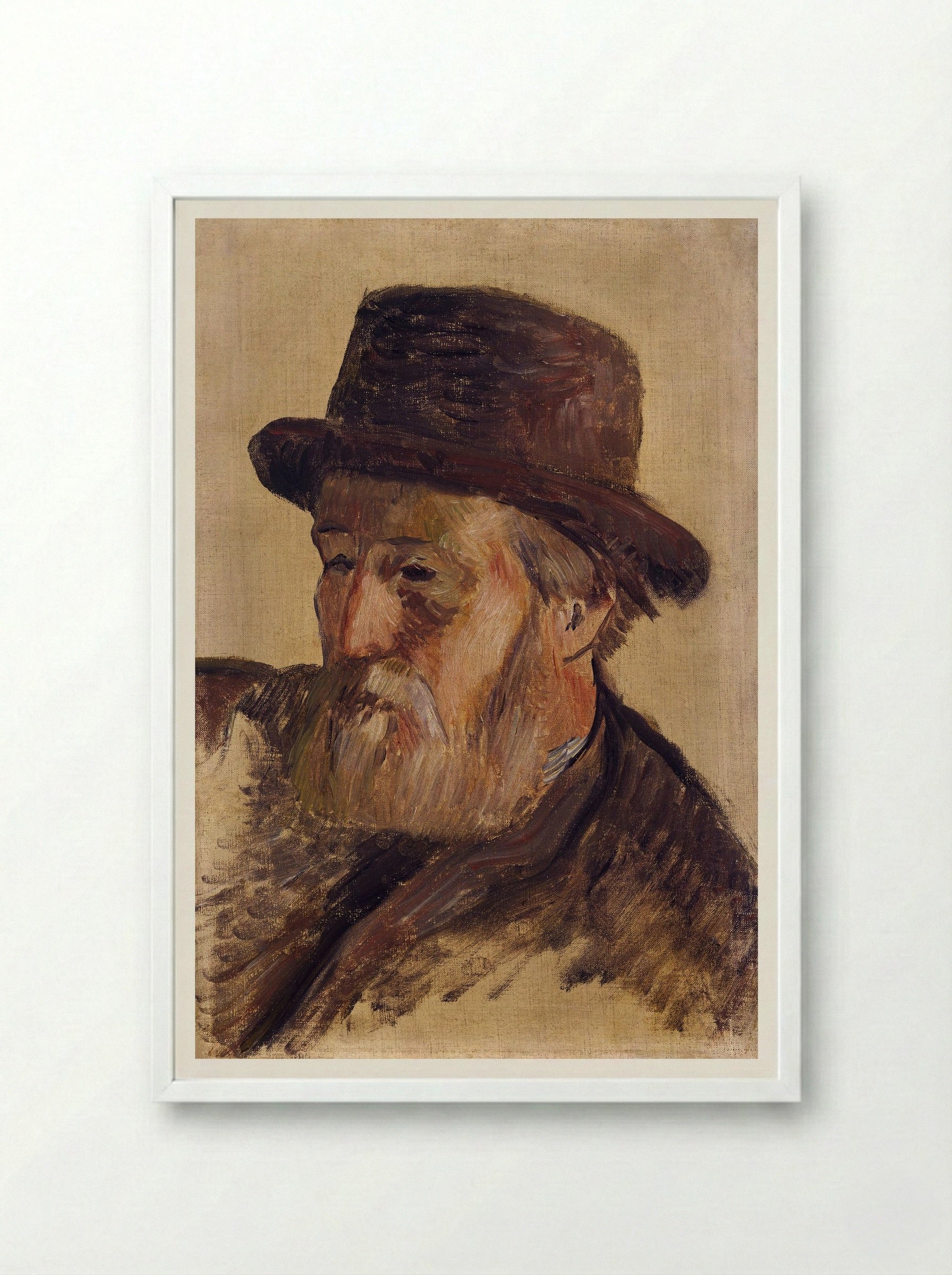 Portrait of a Man - Paul Gauguin - Framed Print White