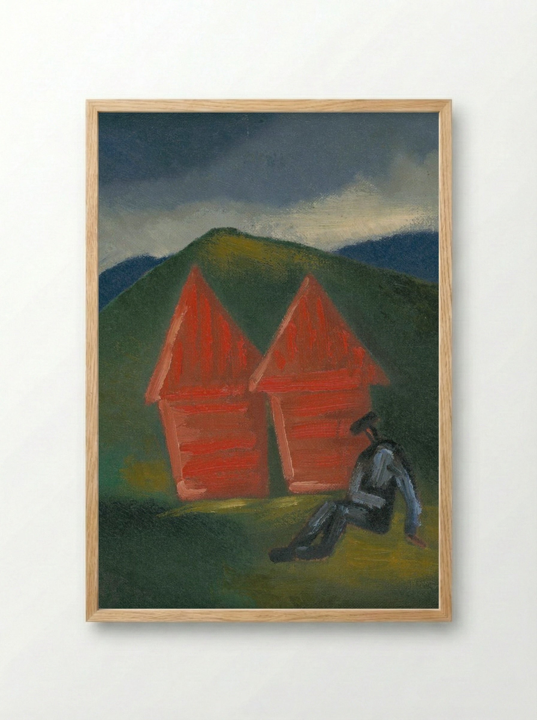 Hay Barns - Mikuláš Galanda - Framed Print Wood