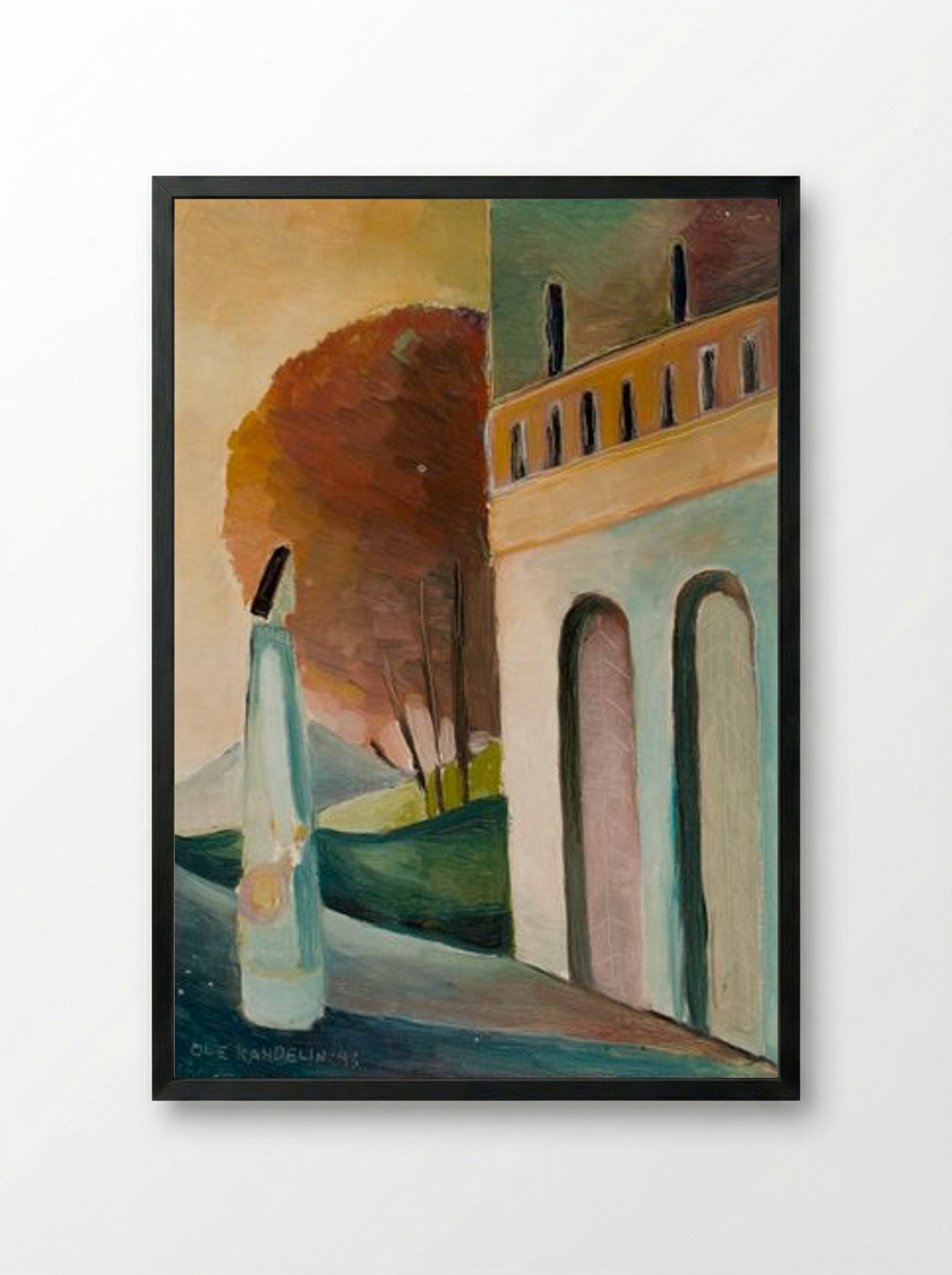 At a Palace Gate - Ole Kandelin - Framed Print Black