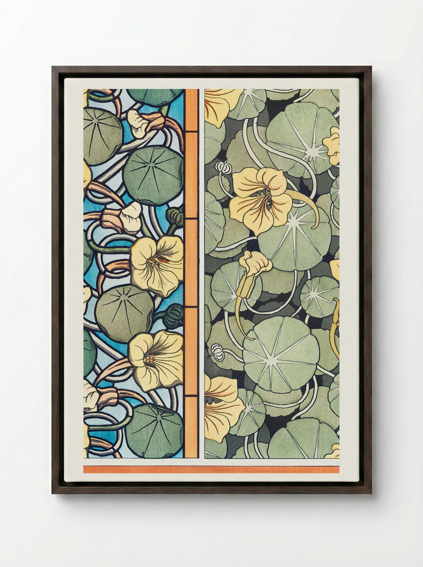 Capucine, from La Plante et ses Applications ornementales - Maurice Pillard Verneuil - Framed Canvas Dark Wood