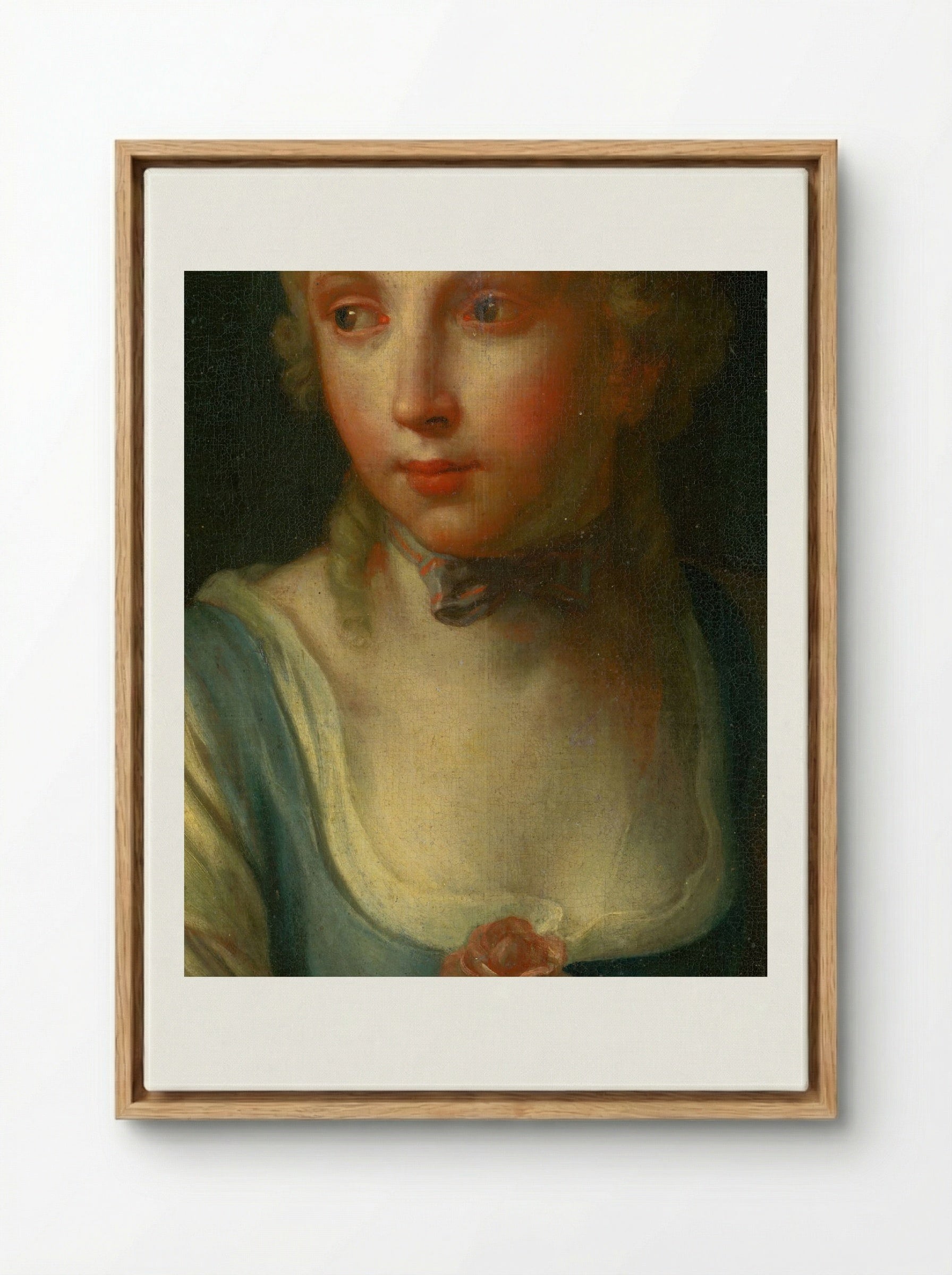 Portrait of a Girl - Berthe Morisot - Framed Canvas Wood