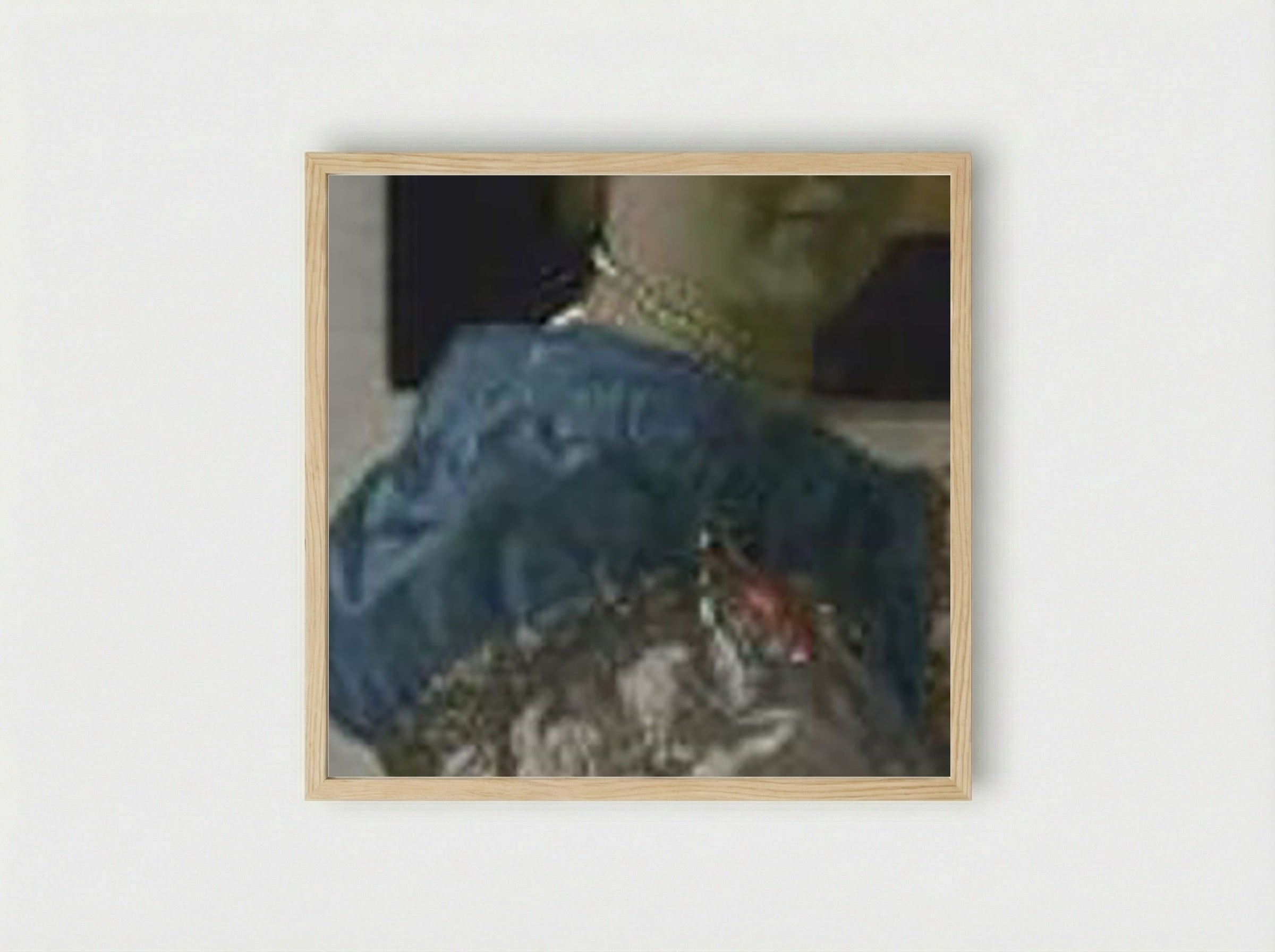 A Lady Standing at a Virginal - Johannes Vermeer - Framed Print Wood