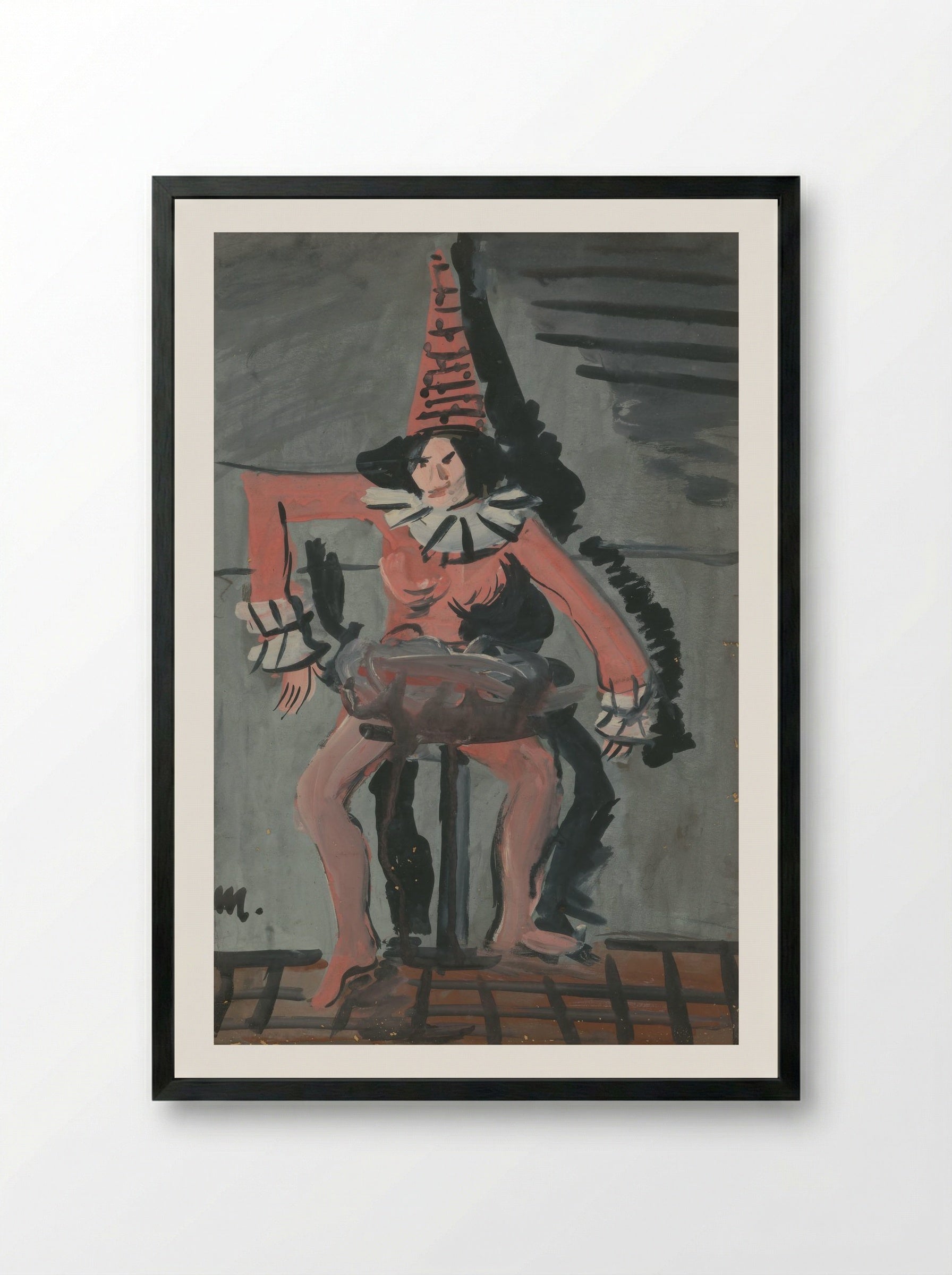 Pierrot - Cyprián Majerník - Framed Print Black