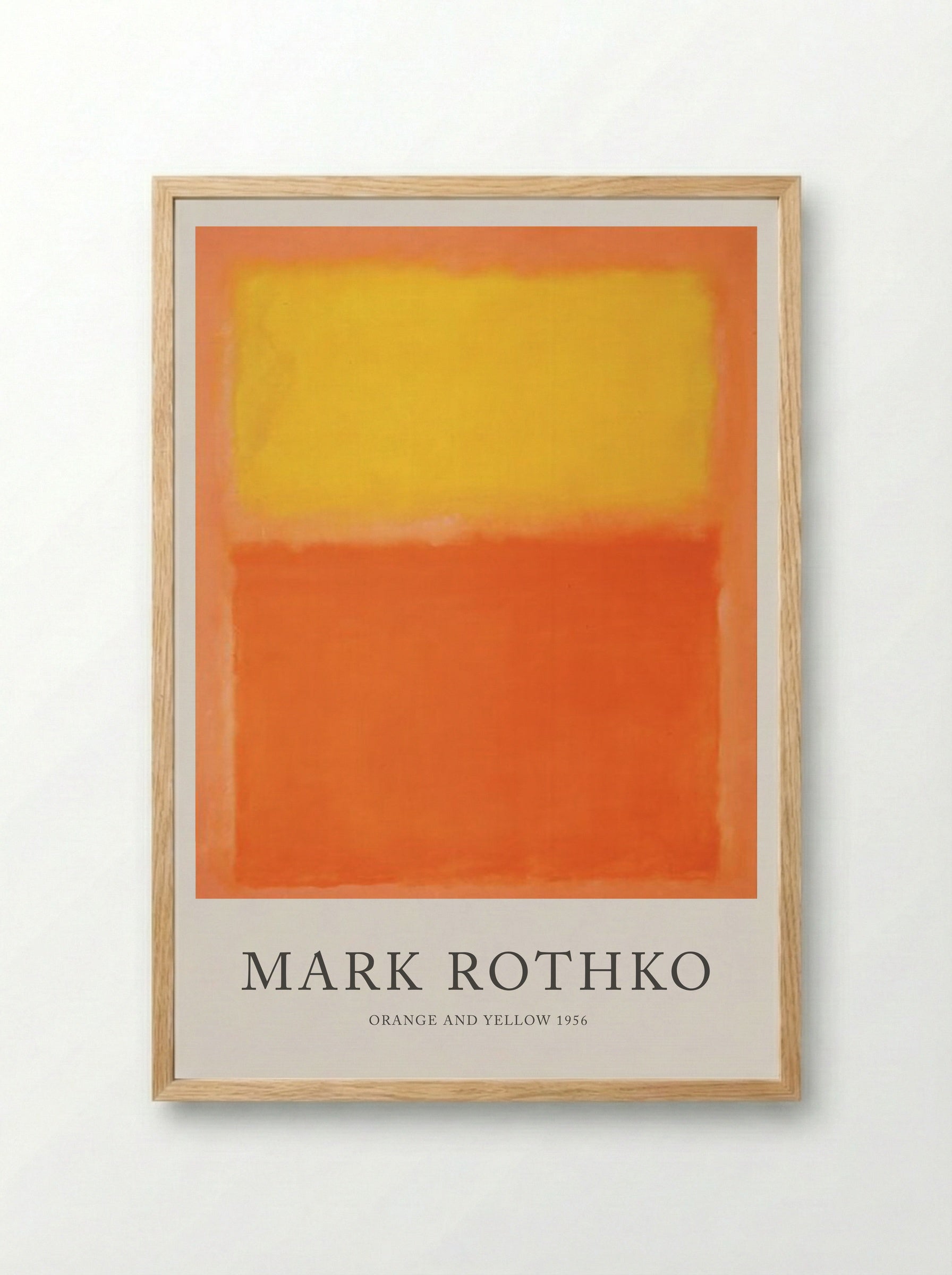Orange and Yellow - Mark Rothko - Framed Print Wood