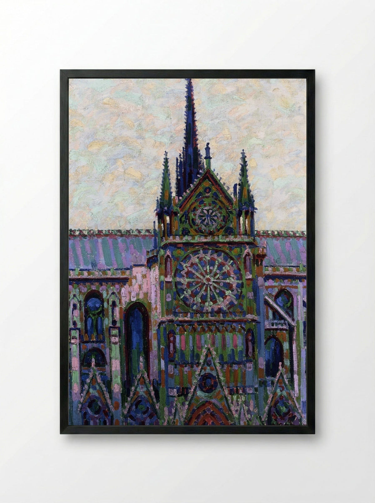 Notre Dame de Paris - Auguste Herbin - Framed Print Black
