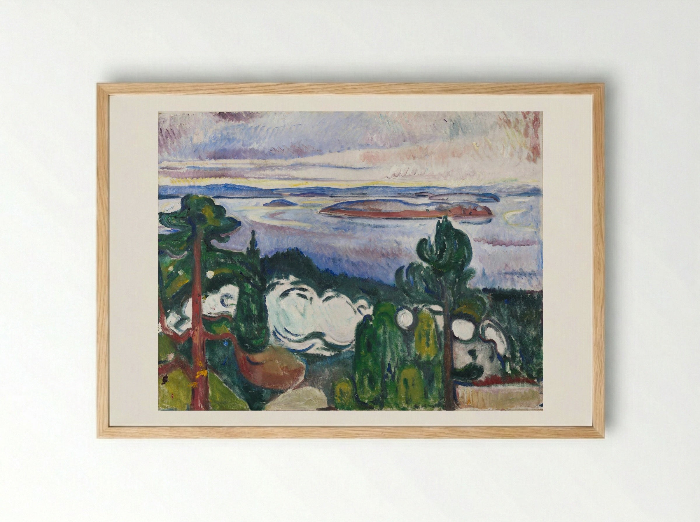 Train Smoke - Edvard Munch - Framed Print Wood