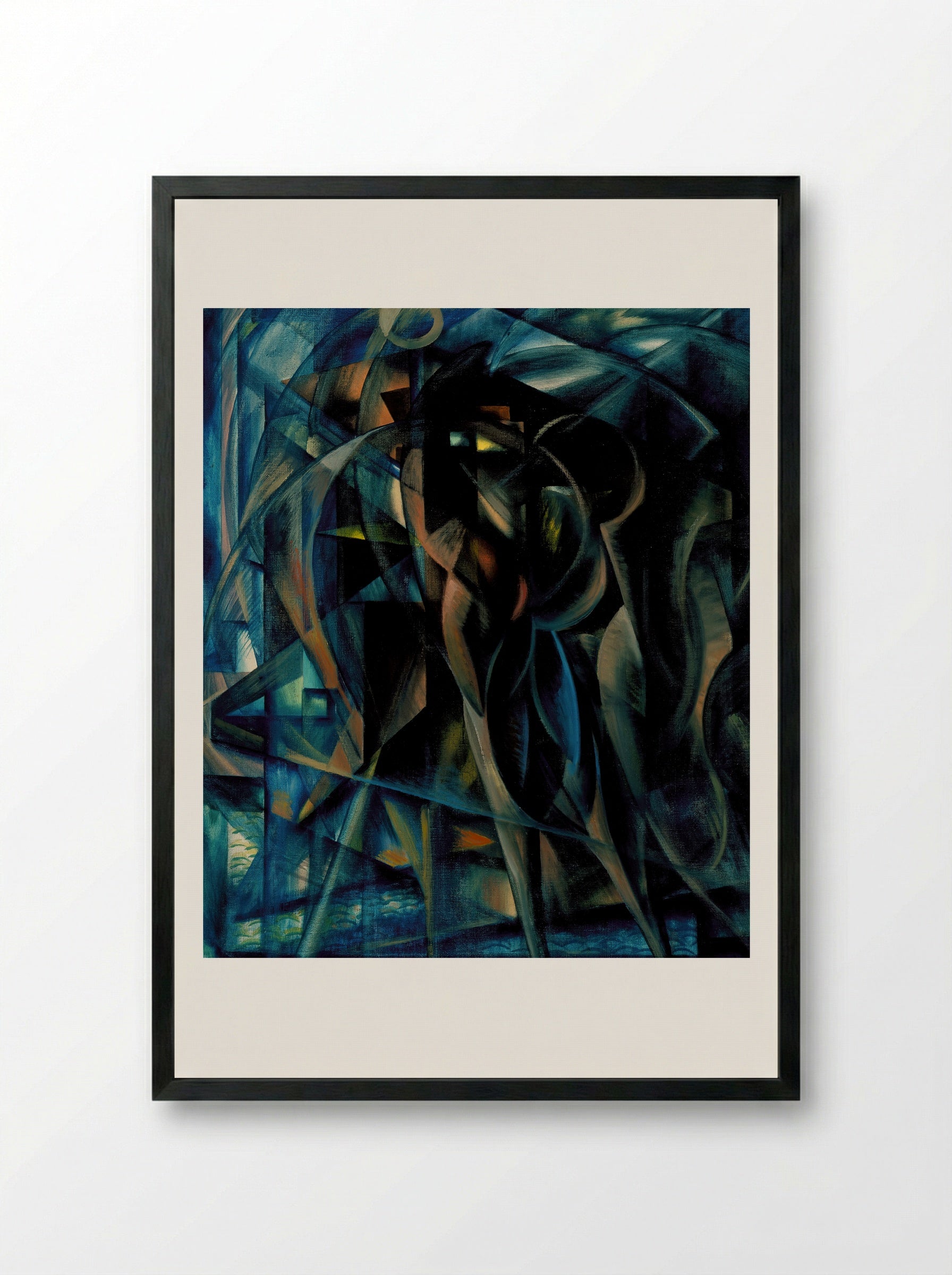 Figures in Blue - Benjamin F. Berlin - Framed Print Black