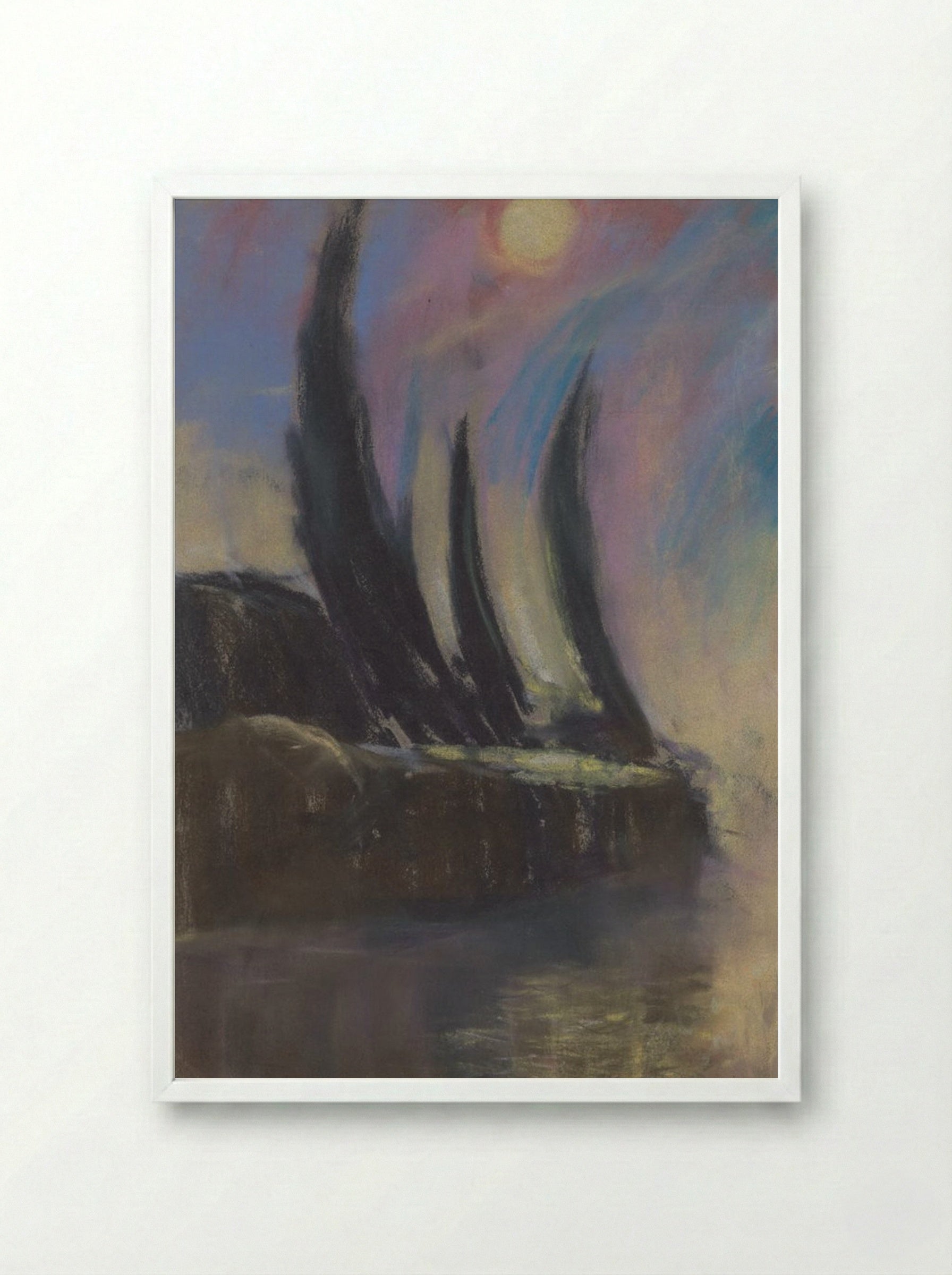 Night Mood - Zolo Palugyay - Framed Print White