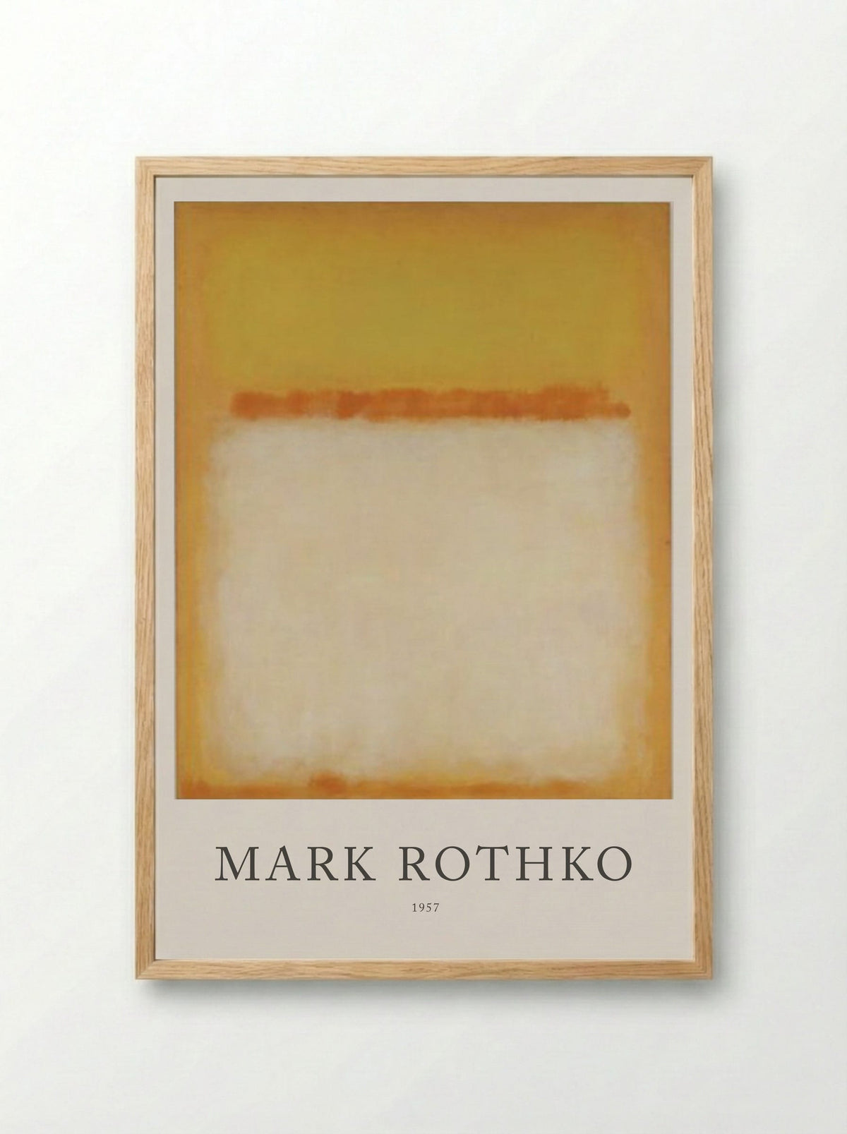 Untitled (Yellow, Orange, White) - Mark Rothko - Framed Print Wood