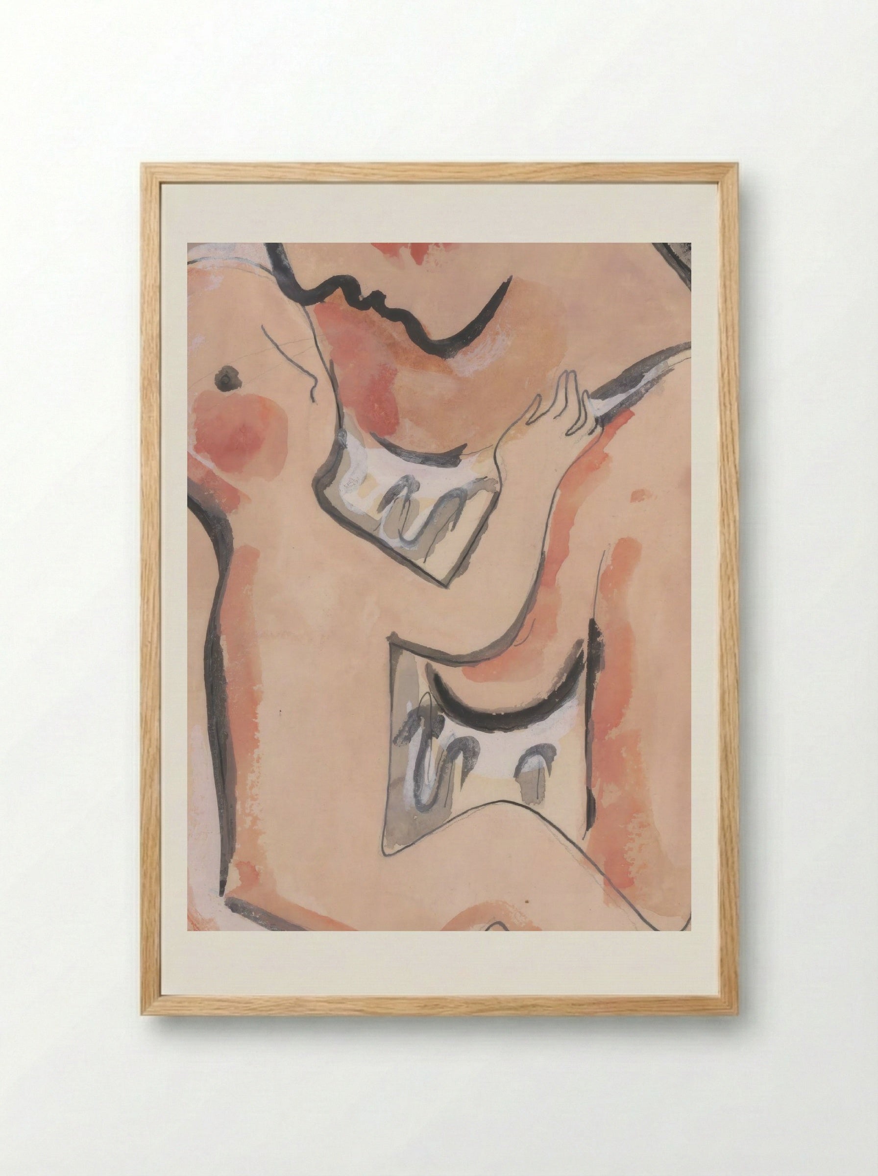 Mother with Child - Mikuláš Galanda - Framed Print Wood