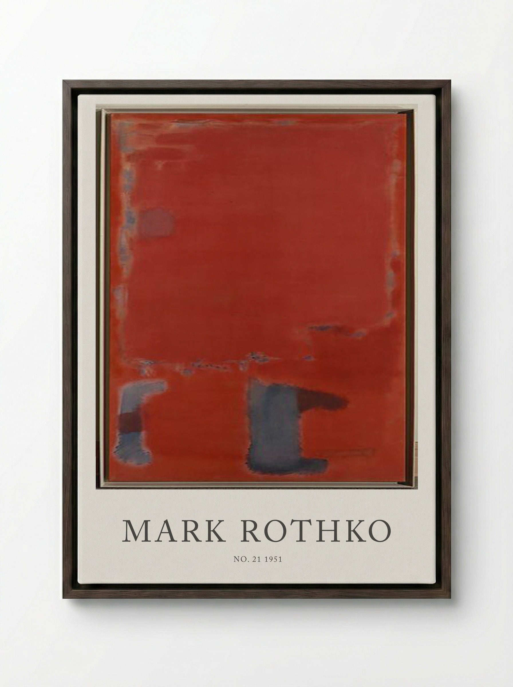 No. 21 - Mark Rothko - Framed Canvas Dark Wood