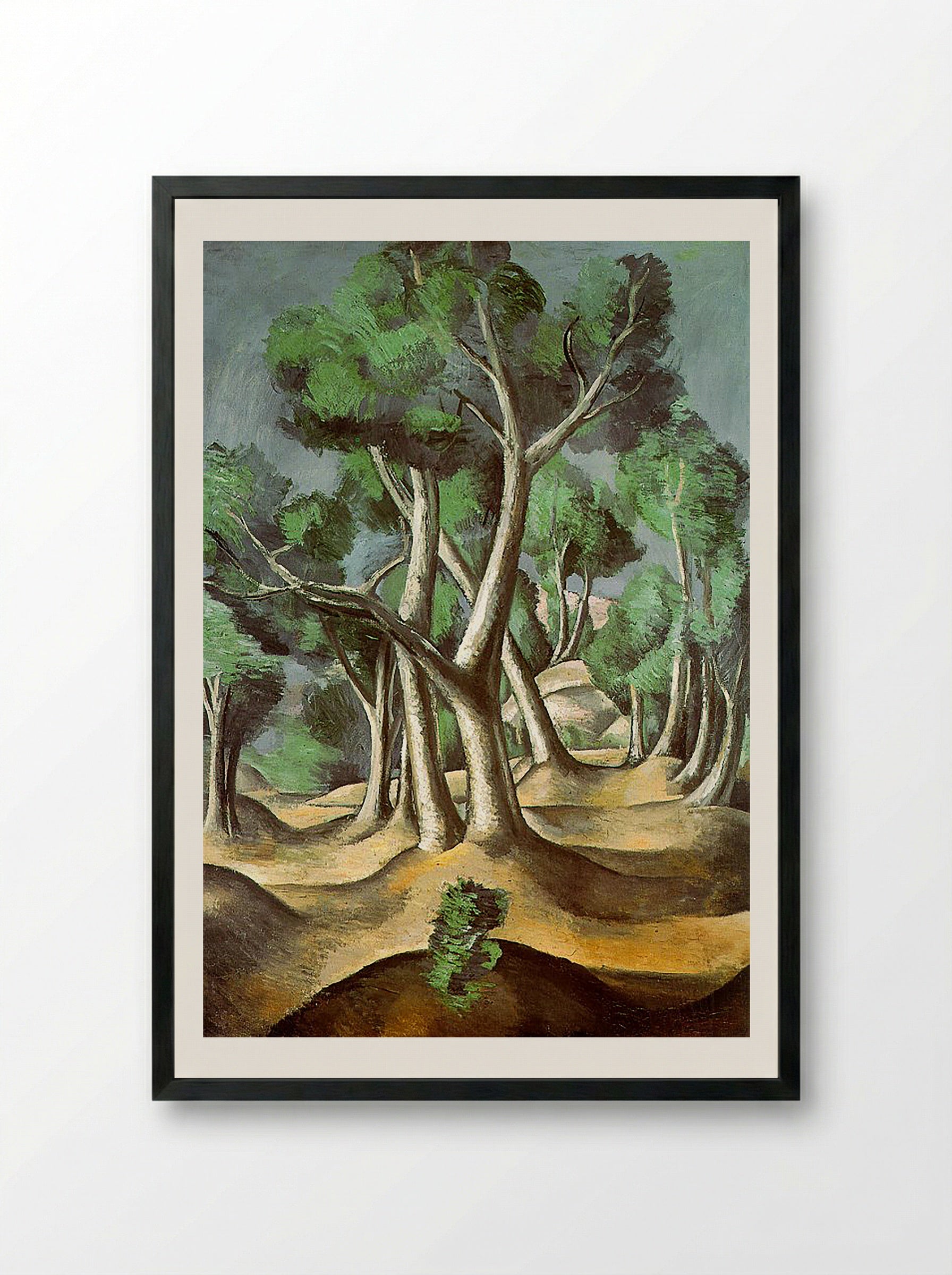 The Grove - Paul Cézanne - Framed Print Black