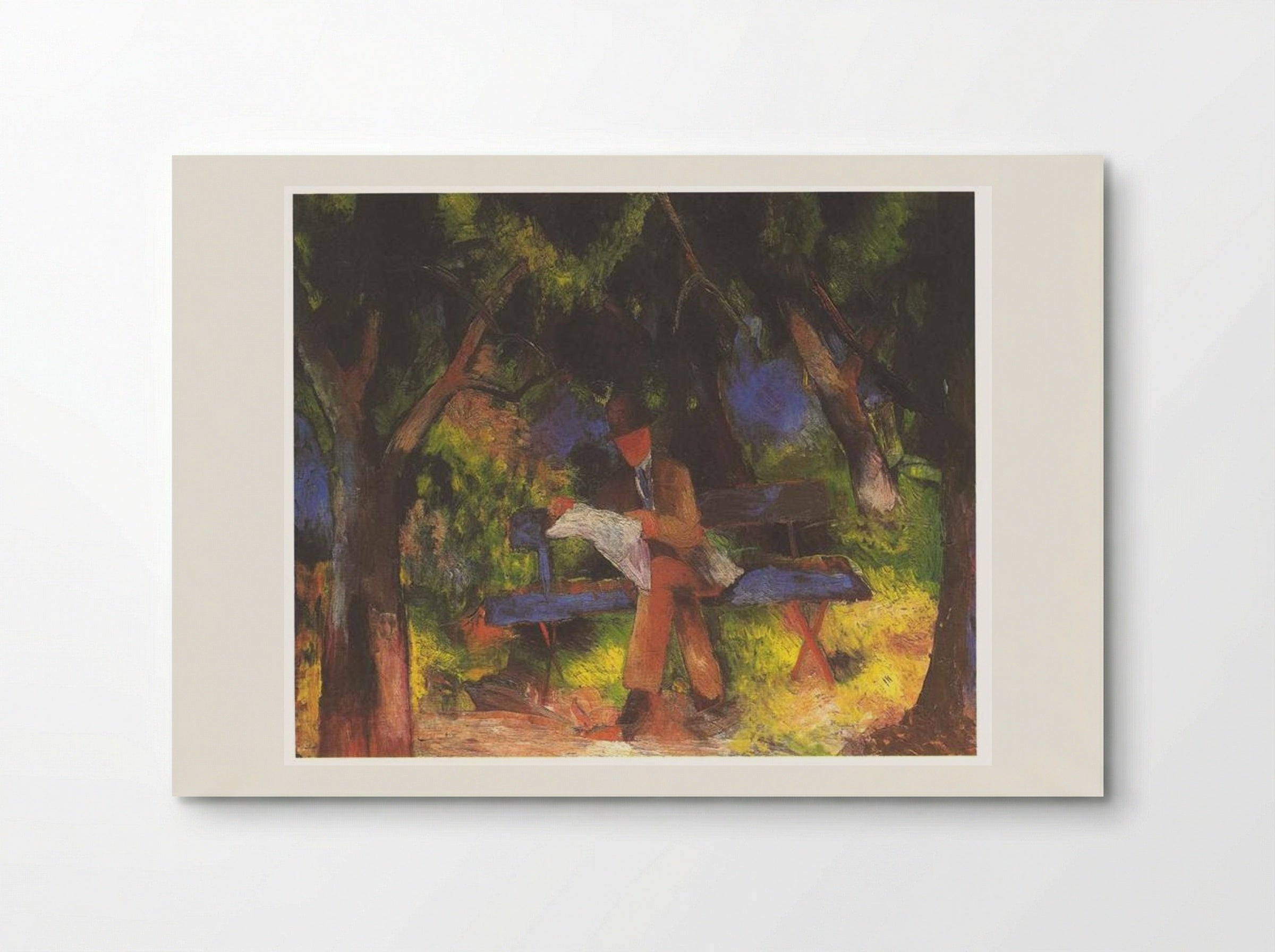 Reading Man in Park - August Macke - Poster