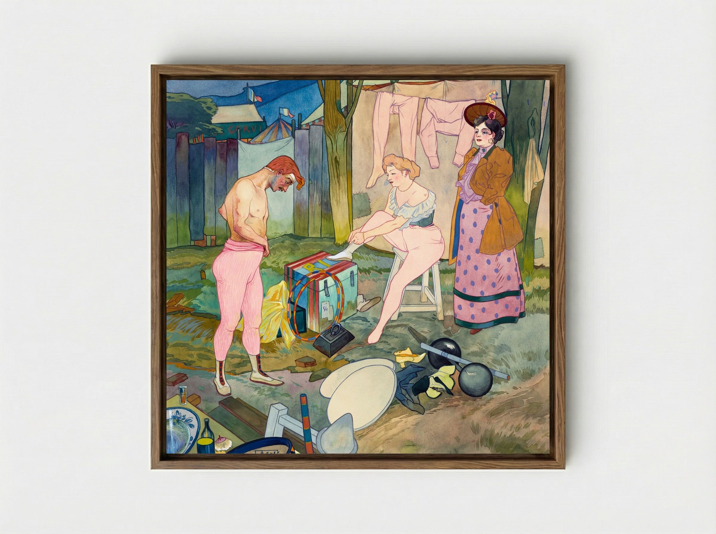 Le Cirque Corvi - Georges de Feure - Framed Canvas Wood
