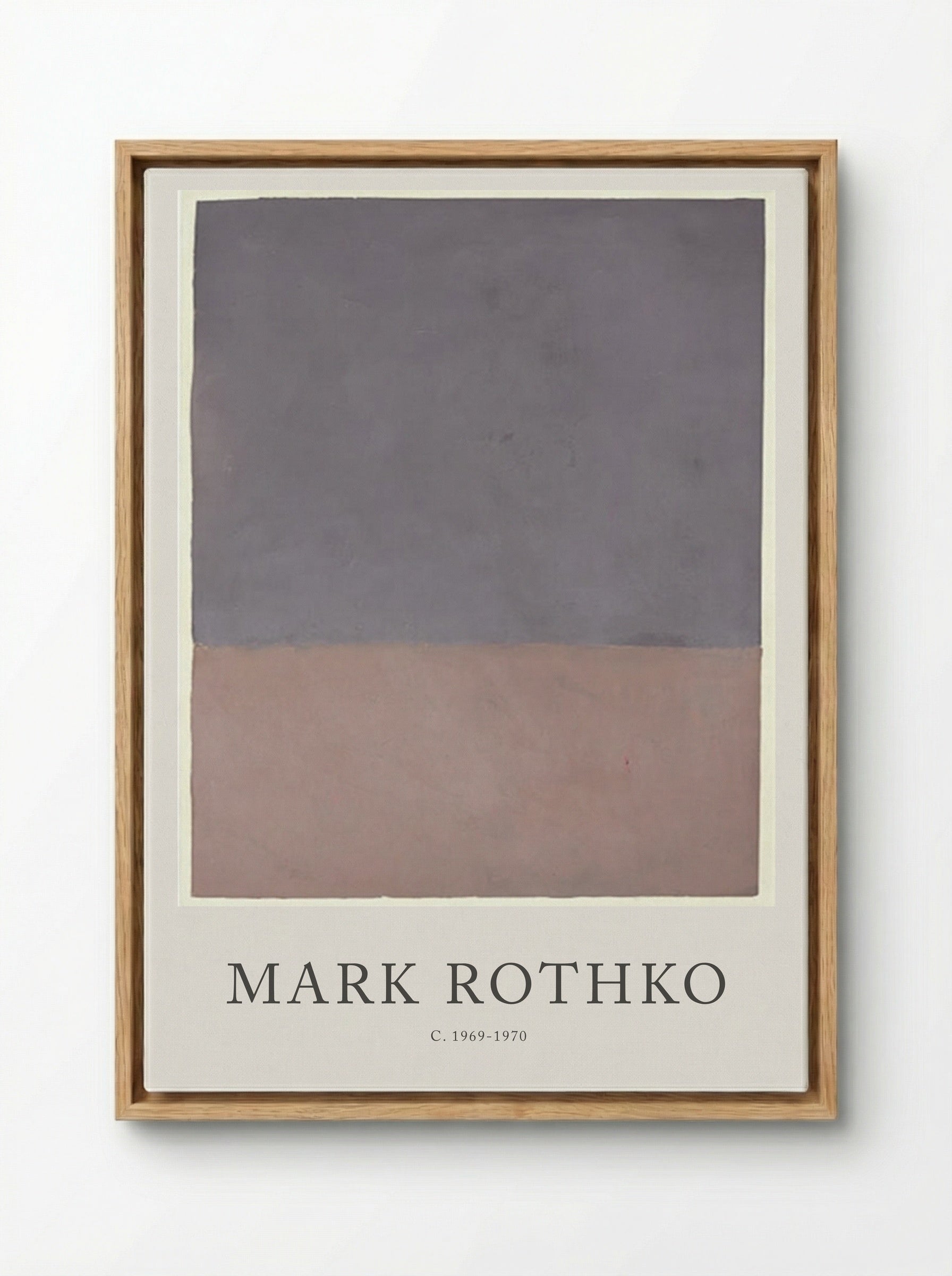Untitled (Violet and Brown) - Mark Rothko - Framed Canvas Wood