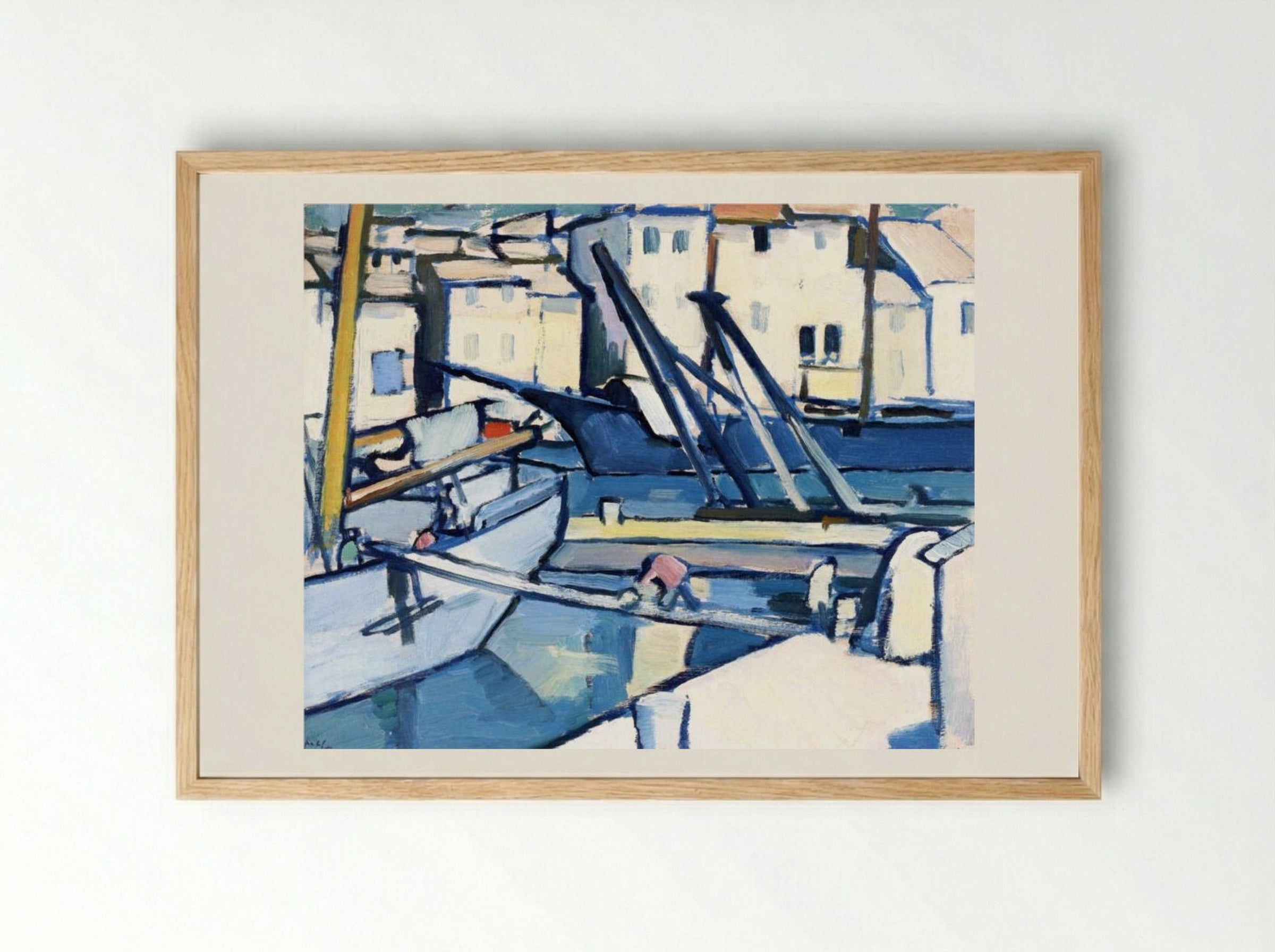 In Port, Cassis - Samuel Peploe - Framed Print Wood