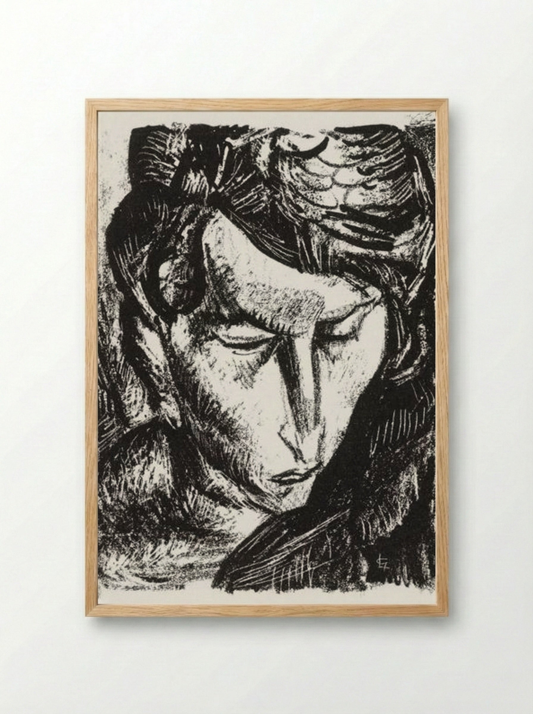 Portrait of an Unknown Woman - Leo Gestel - Framed Print Wood