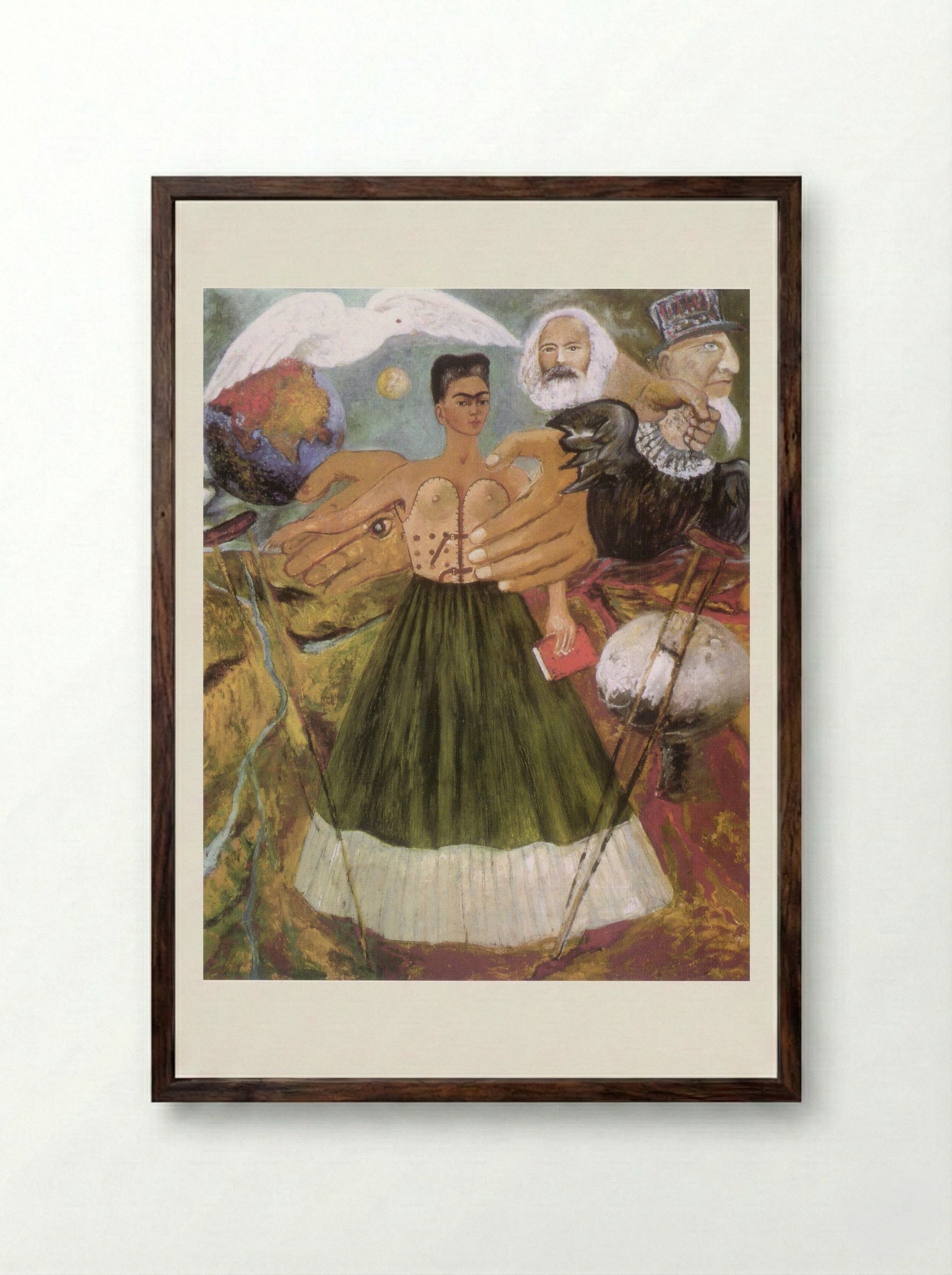 Marxism Will Give Health to the Sick - Frida Kahlo - Framed Print Dark Wood