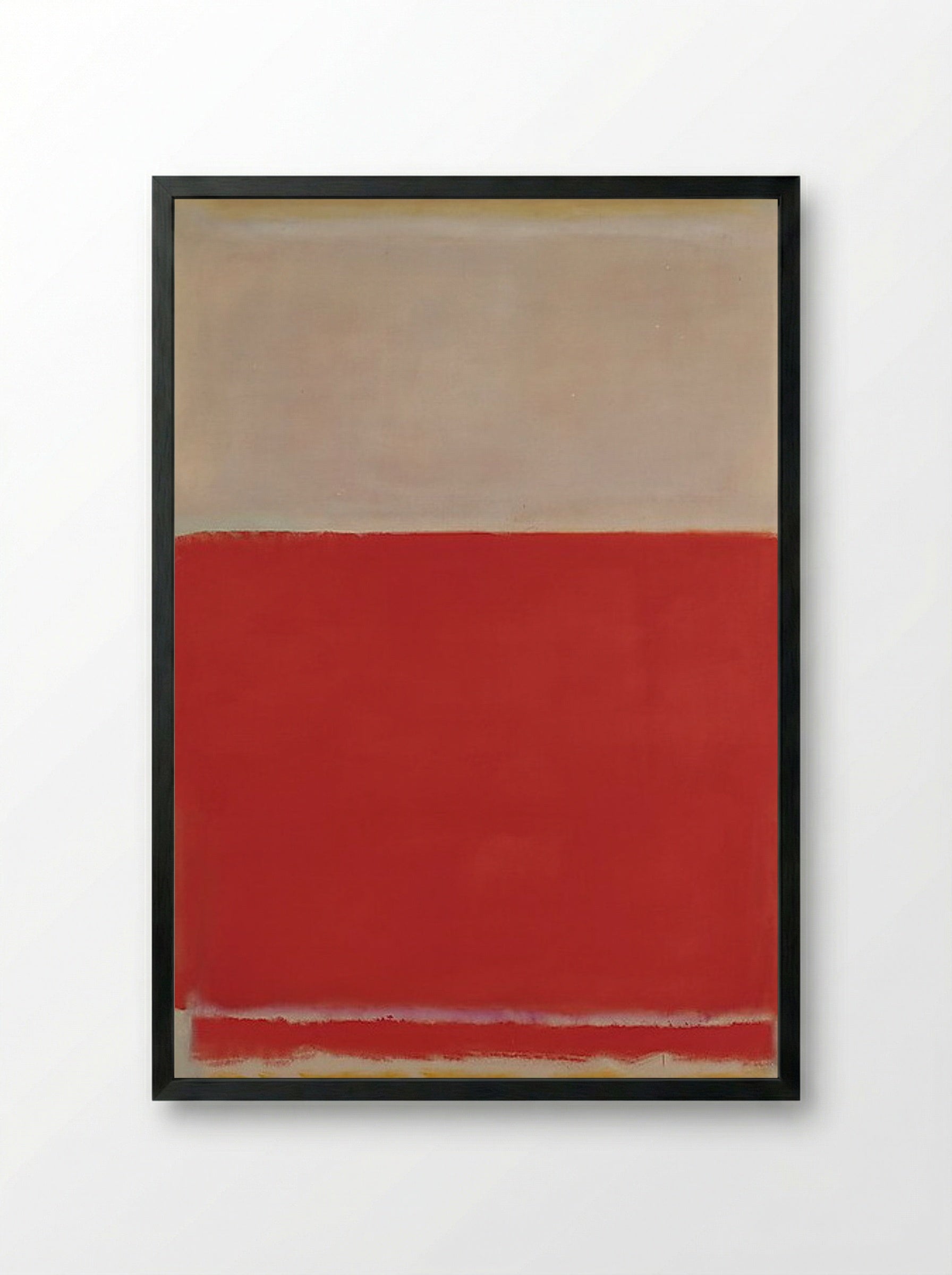 No. 3/No. 13 (Magenta, Black, Green on Orange) - Mark Rothko - Framed Print Black