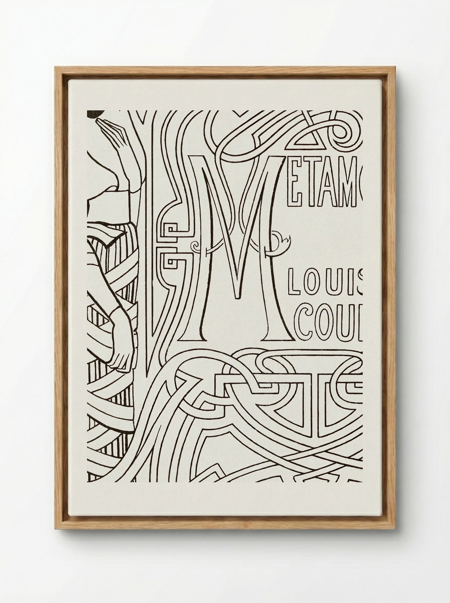 Book Binding Design for 'Metamorfoze' by Louis Couperus - Jan Toorop - Framed Canvas Wood