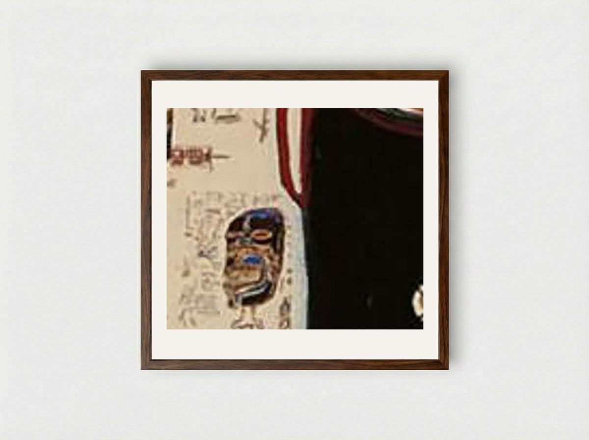 Glenn - Jean-Michel Basquiat - Framed Print Dark Wood