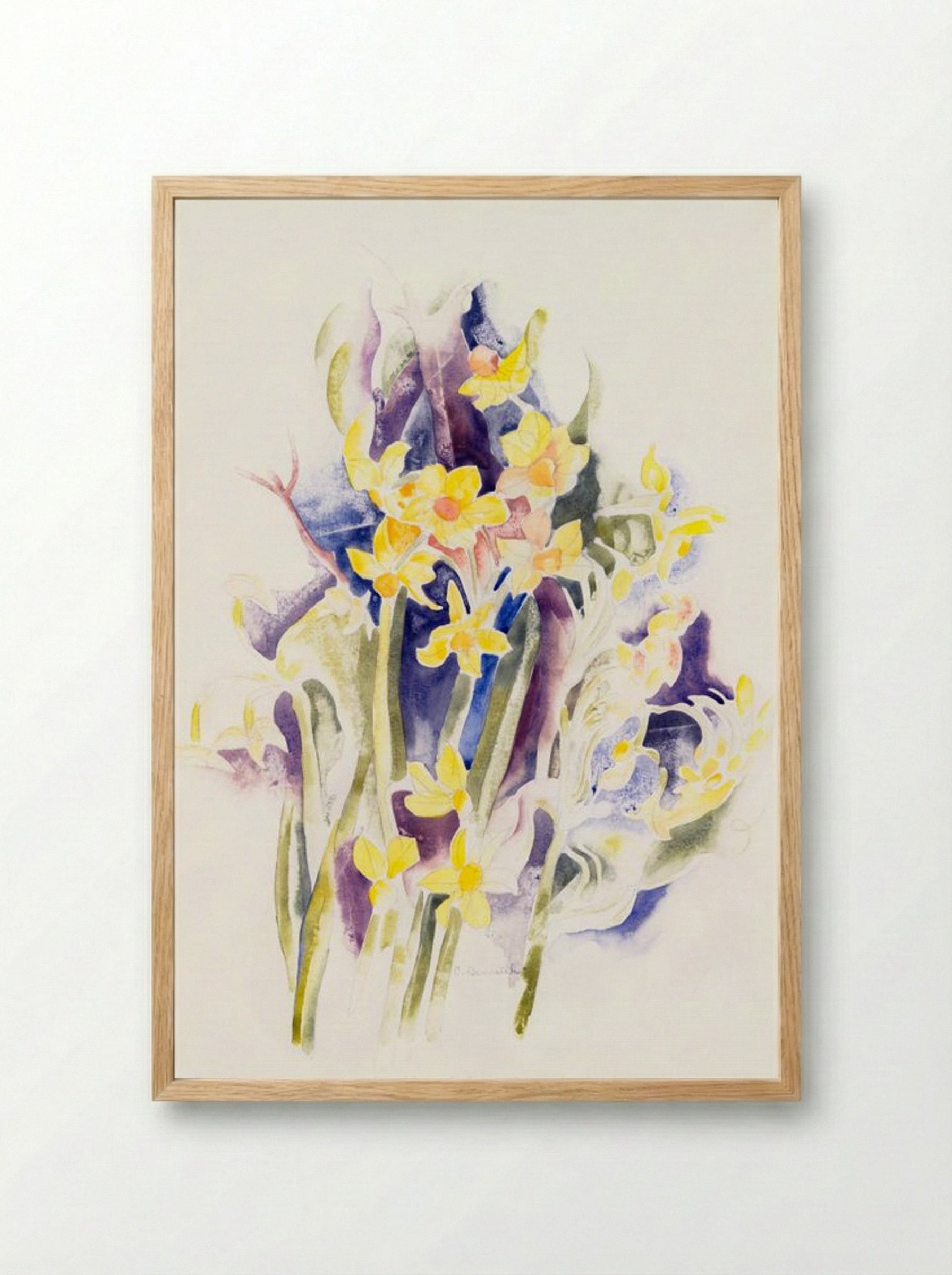 Small Daffodils - Charles Demuth - Framed Print Wood