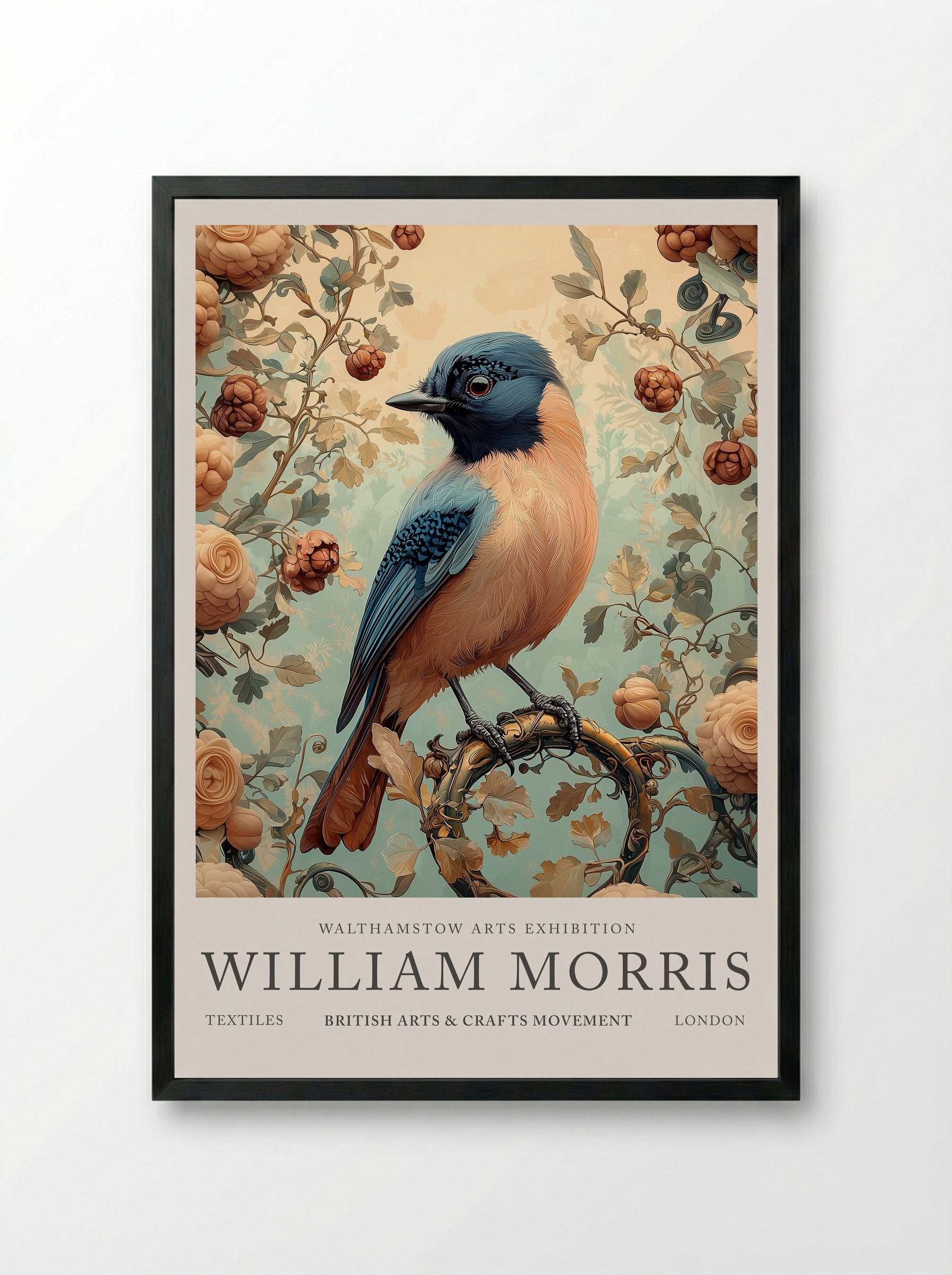 Jay Jubilee - William Morris - Framed Print Black