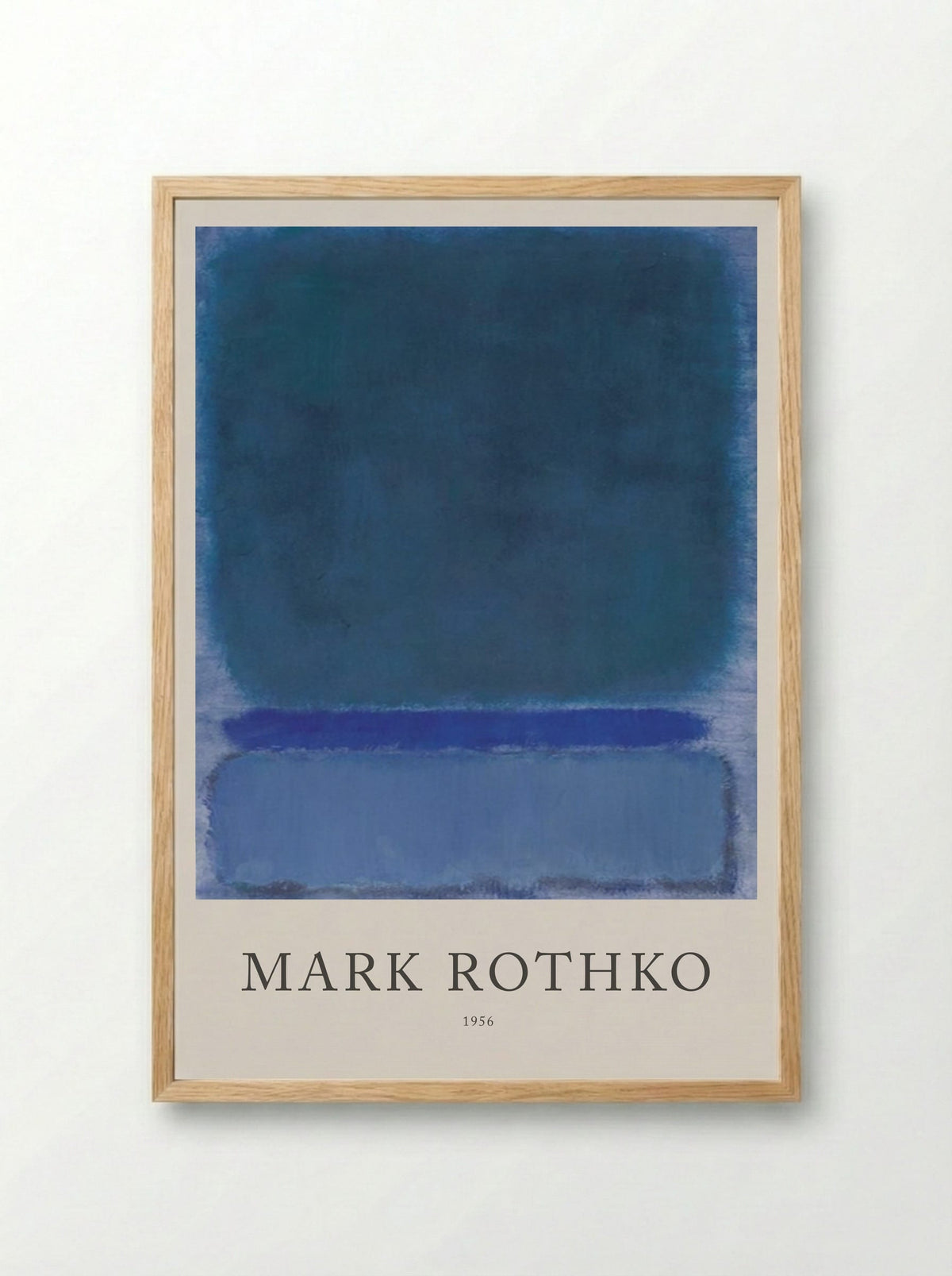 Untitled (Blue, Green and Blue) - Mark Rothko - Framed Print Wood