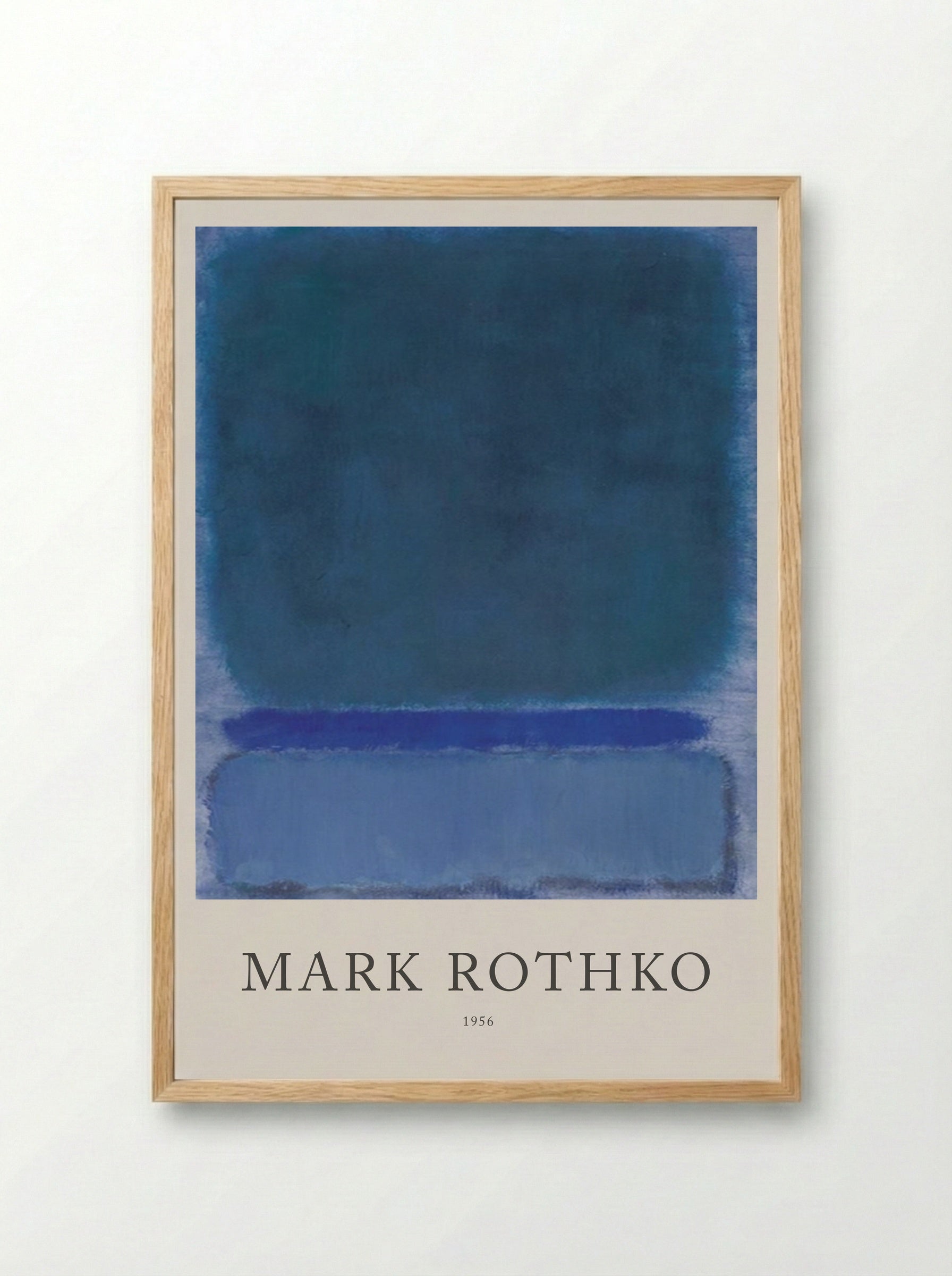 Untitled (Blue, Green and Blue) - Mark Rothko - Framed Print Wood