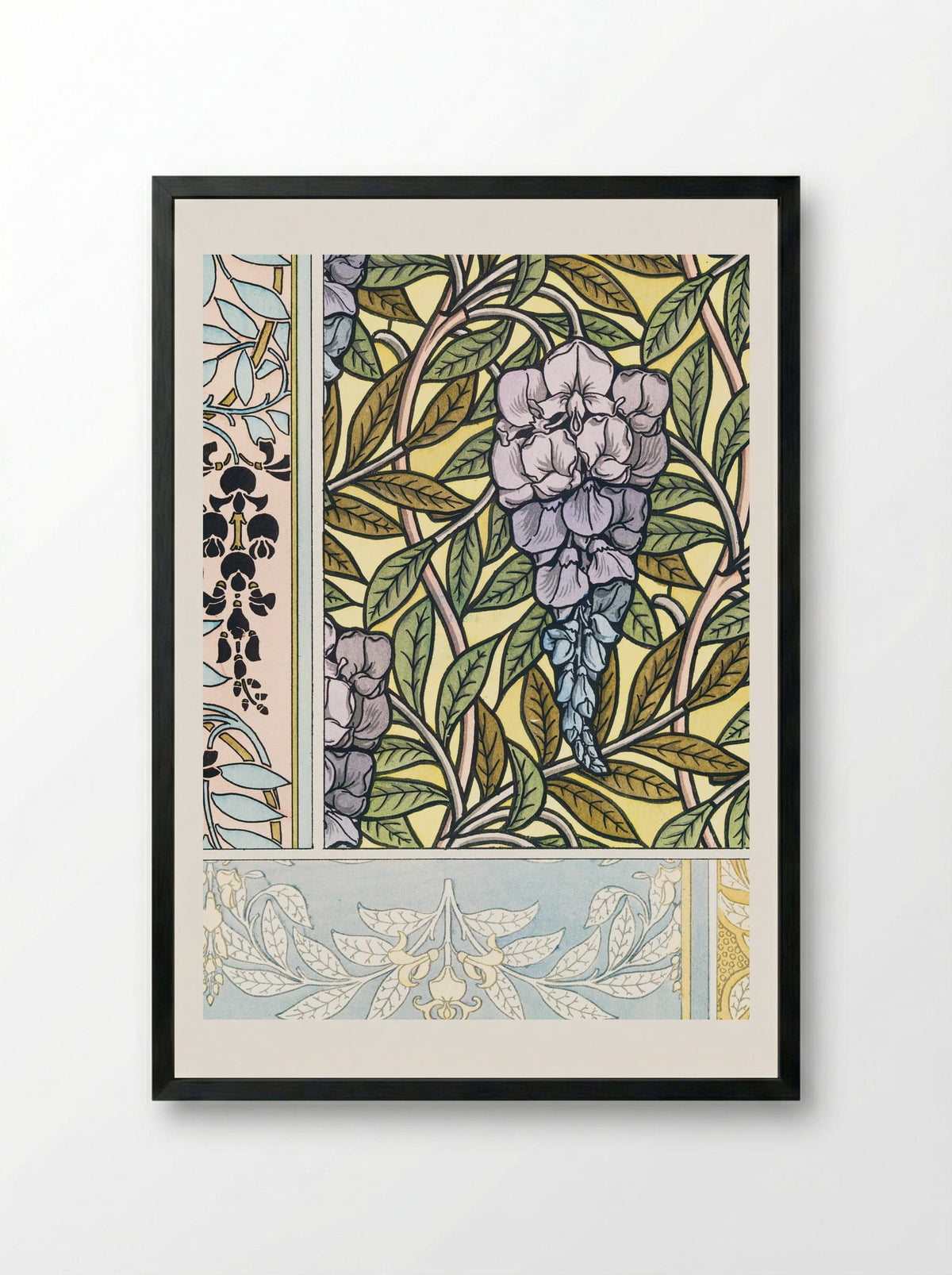 Glycine (Wisteria) from La Plante et ses Applications ornementales - Maurice Pillard Verneuil - Framed Print Black