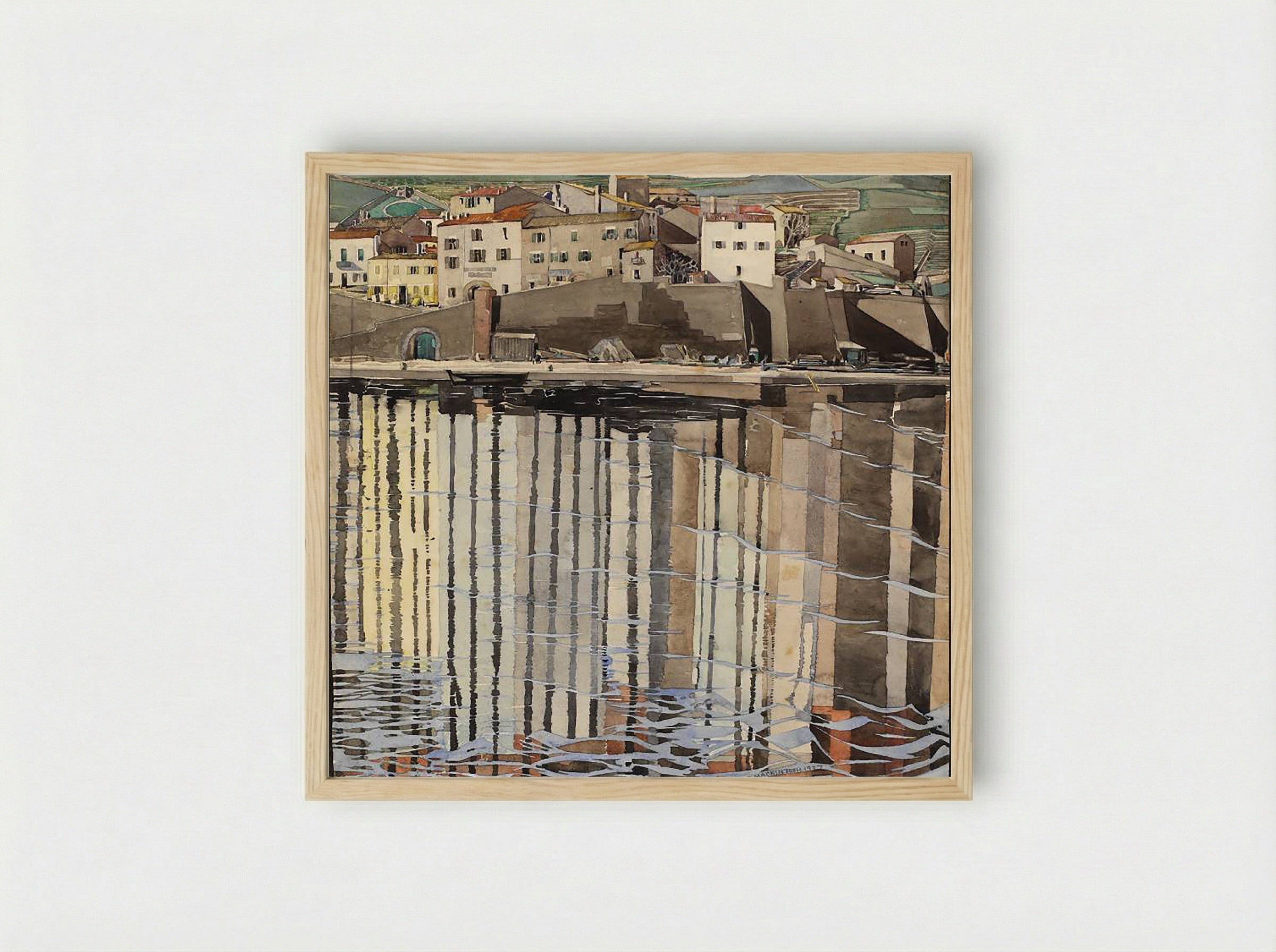 La Rue du Soleil, Port Vendres - Charles Robert Mackintosh - Framed Print Wood
