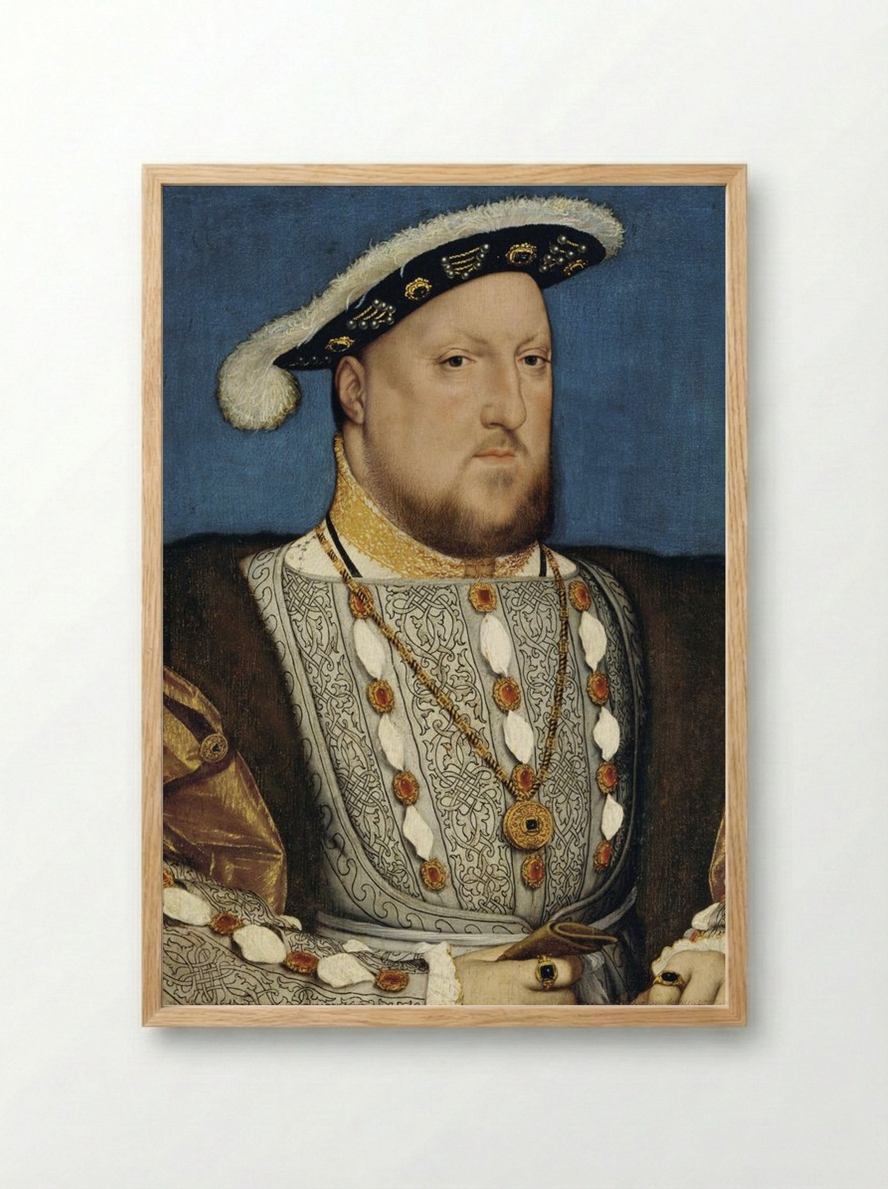 Portrait of Henry VIII of England - Hans Holbein the Younger - Framed Print Wood