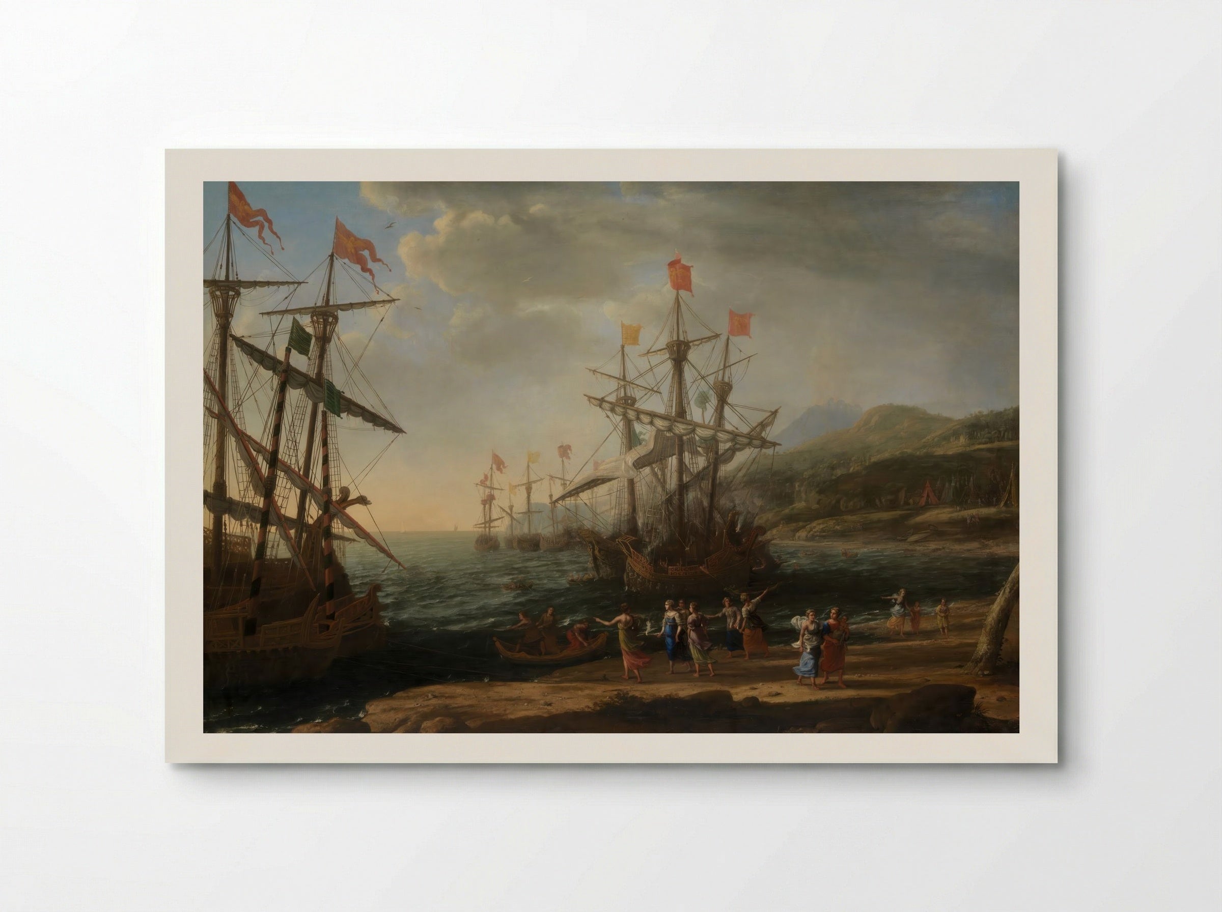 The Trojan Women Setting Fire to Their Fleet - Claude Lorrain - Poster