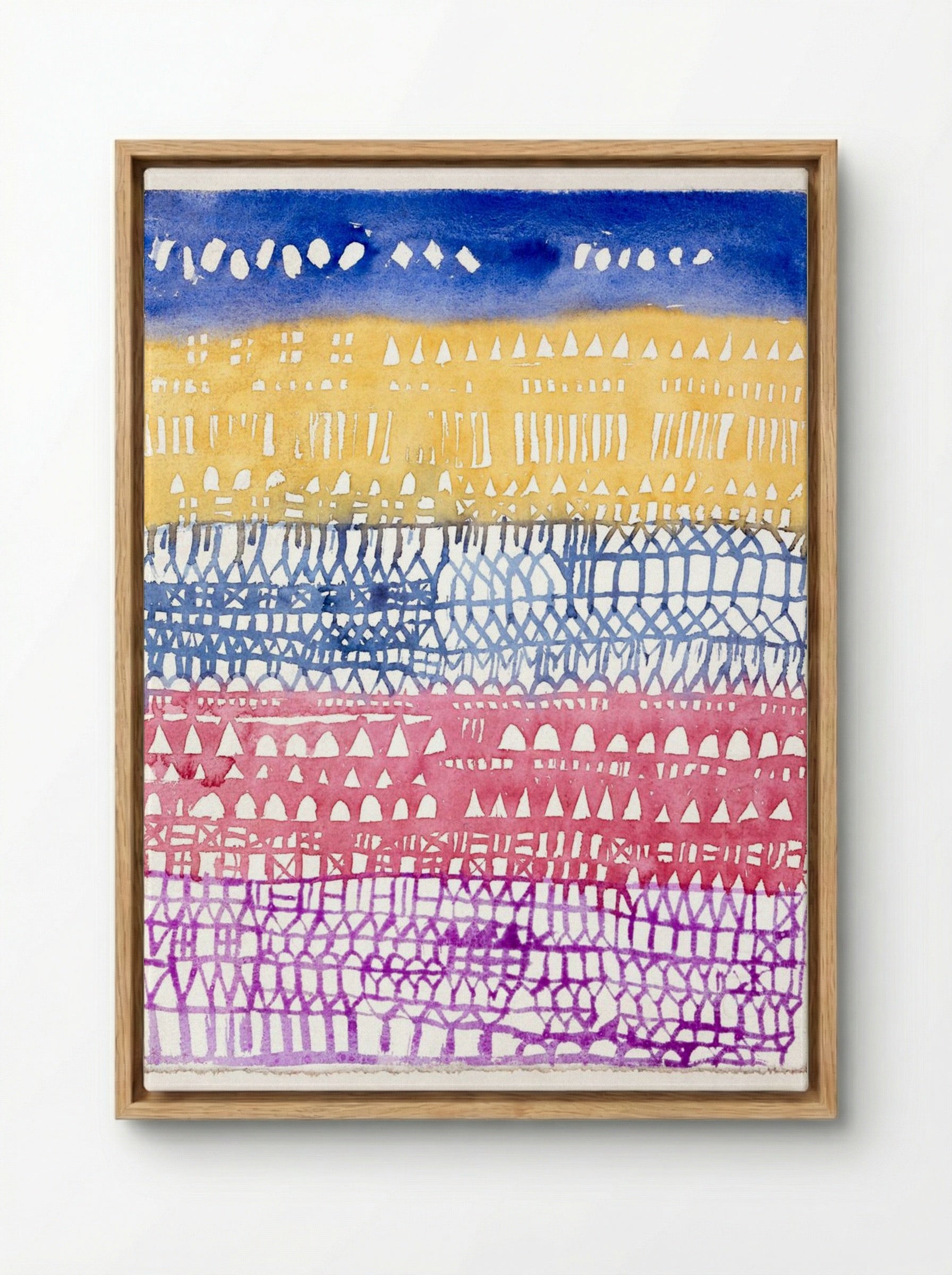 Old City - Paul Klee - Framed Canvas Wood