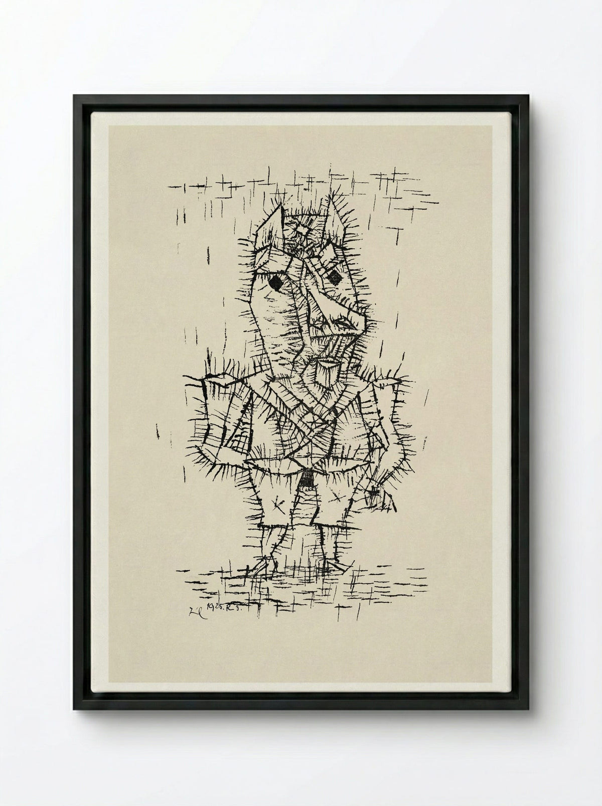 Ass (Esel) - Paul Klee - Framed Canvas Black