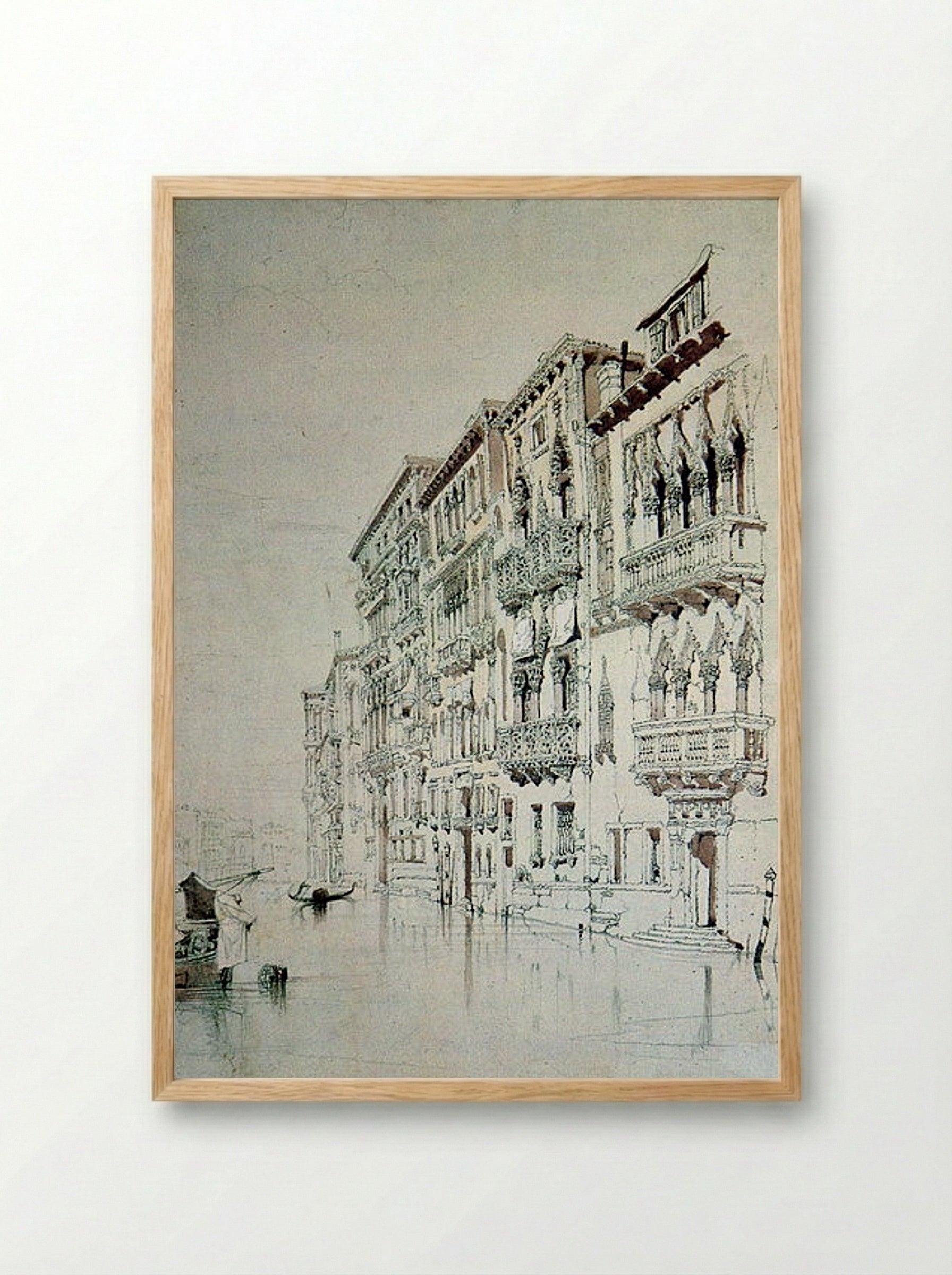 Casa Contarini Fasan, Venice - John Ruskin - Framed Print Wood