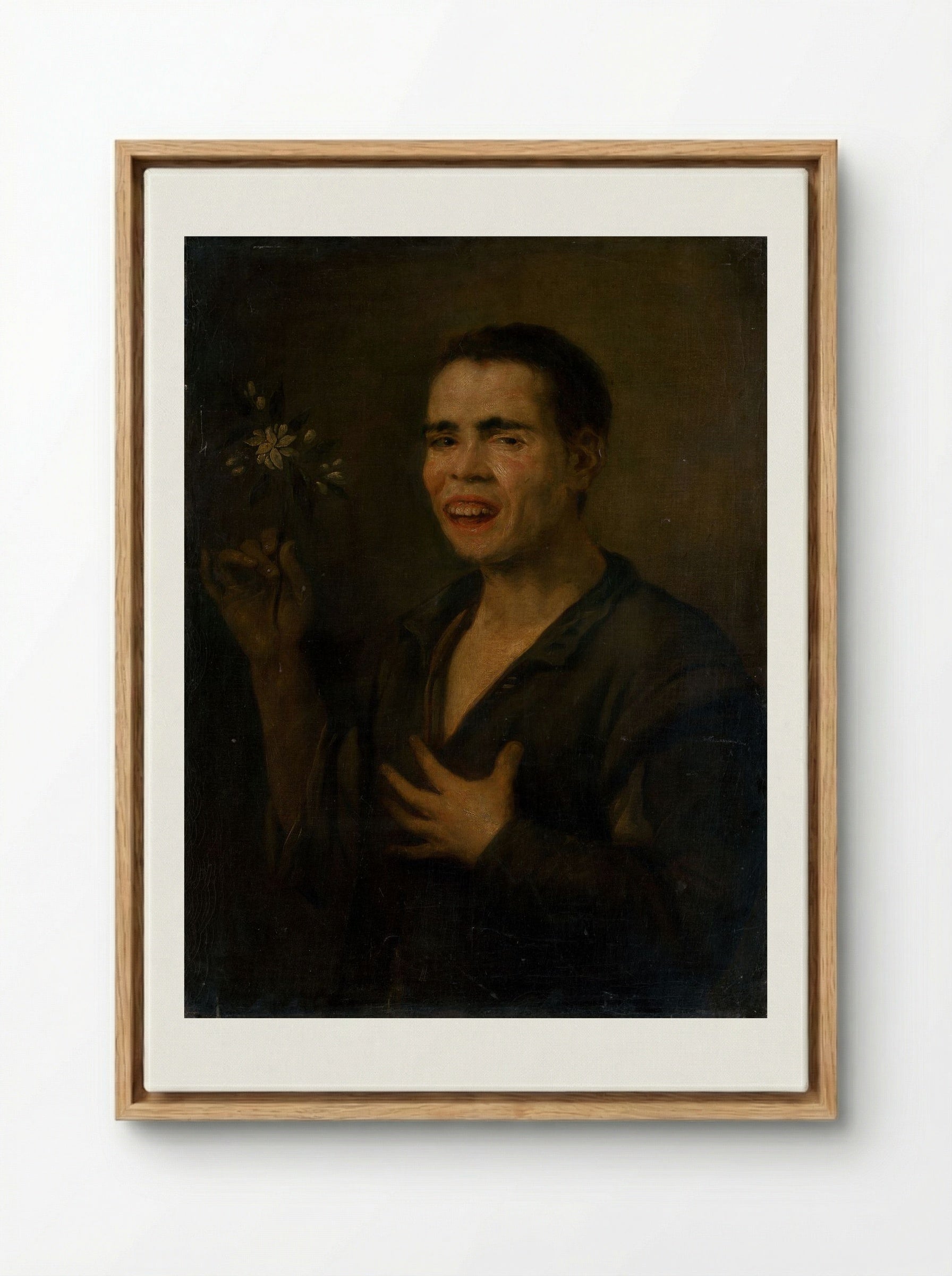 Boy with Orange Blossom - Bartolomé Esteban Murillo - Framed Canvas Wood