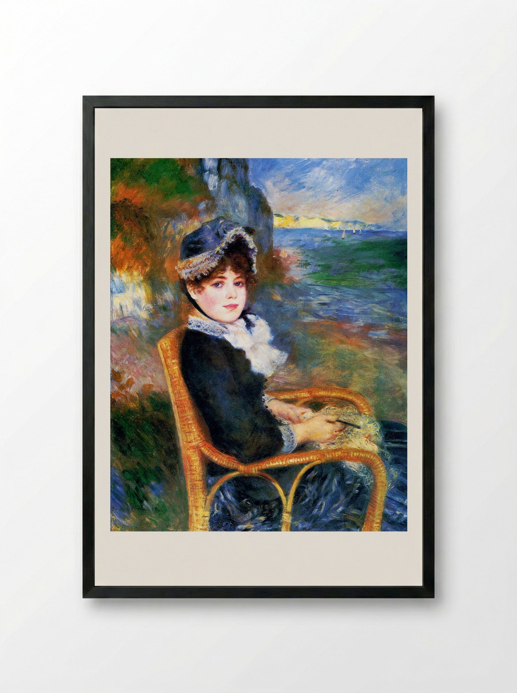 By the Seashore - Pierre-Auguste Renoir - Framed Print Black