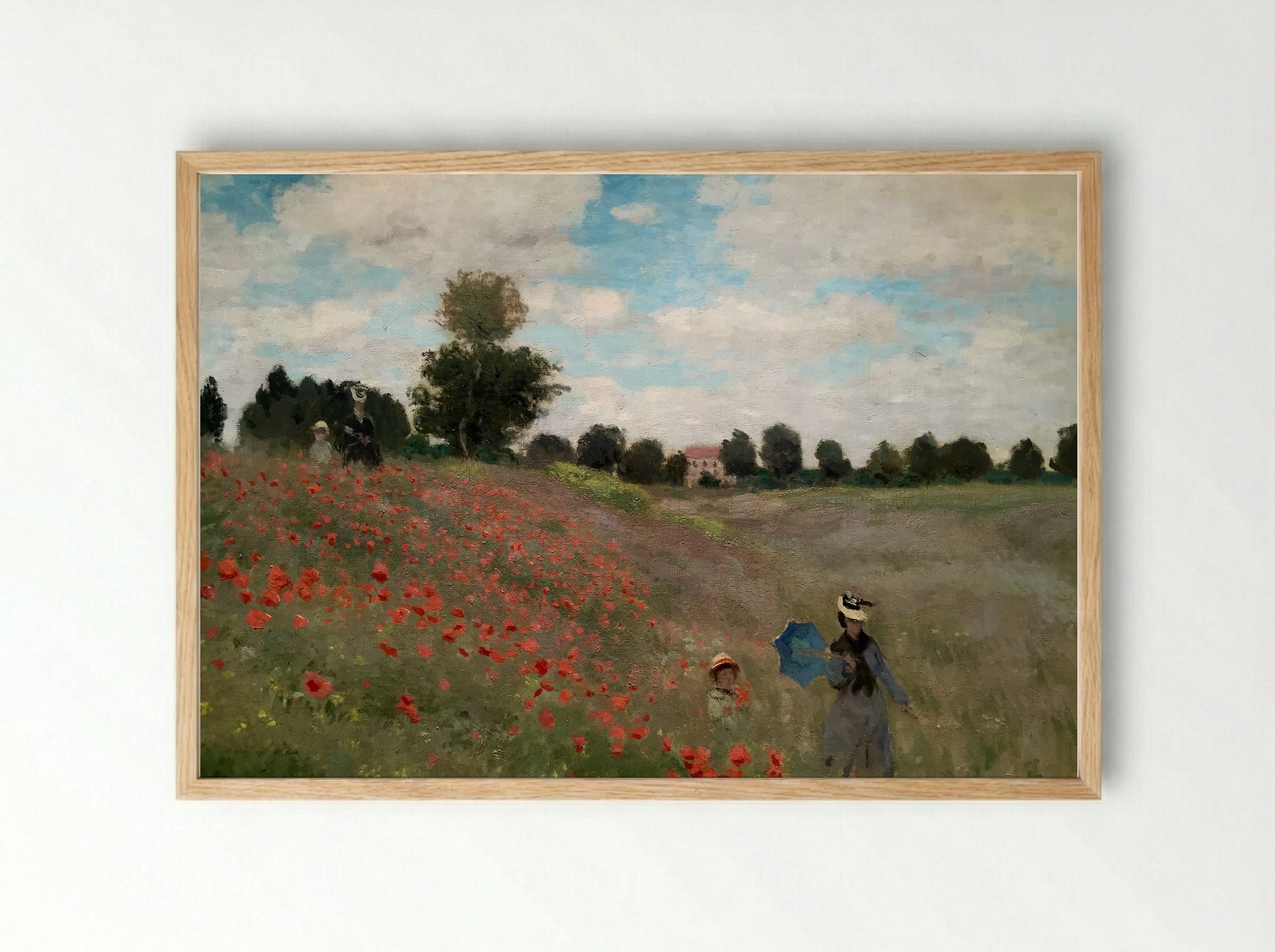 Wild Poppies, near Argenteuil - Claude Monet - Framed Print Wood