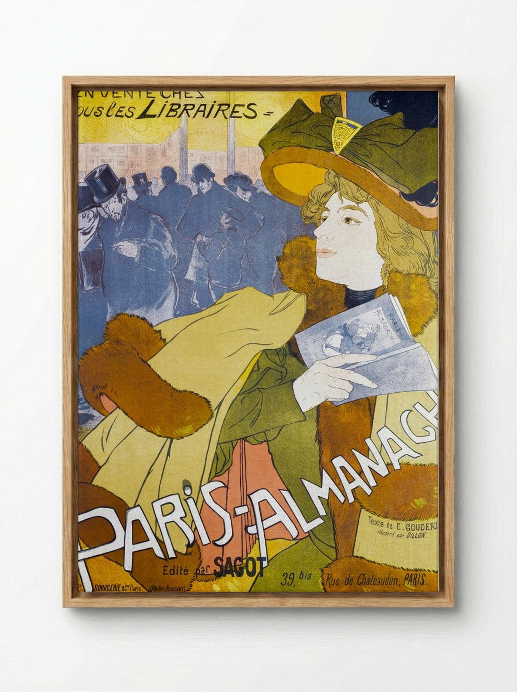 Paris-Almanach, 1894 - Georges de Feure - Framed Canvas Wood