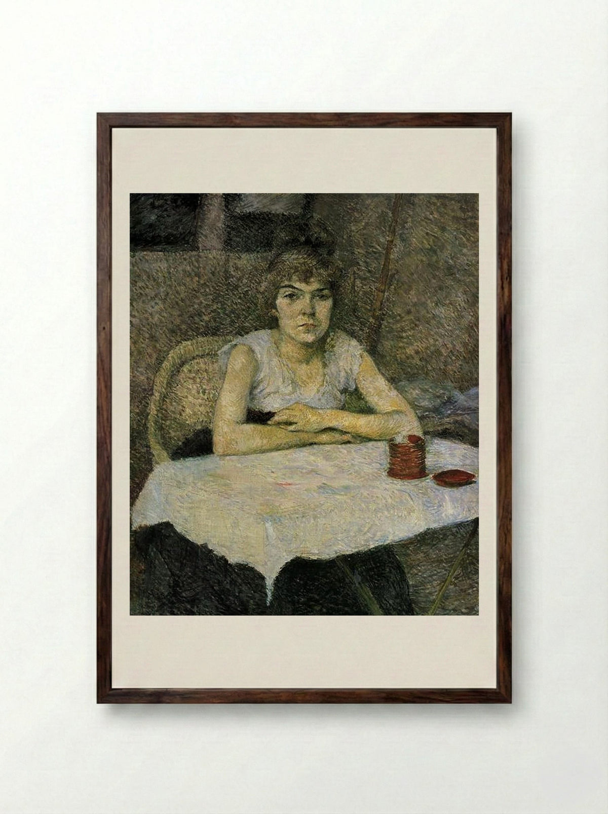 Rice Powder - Henri de Toulouse-Lautrec - Framed Print Dark Wood