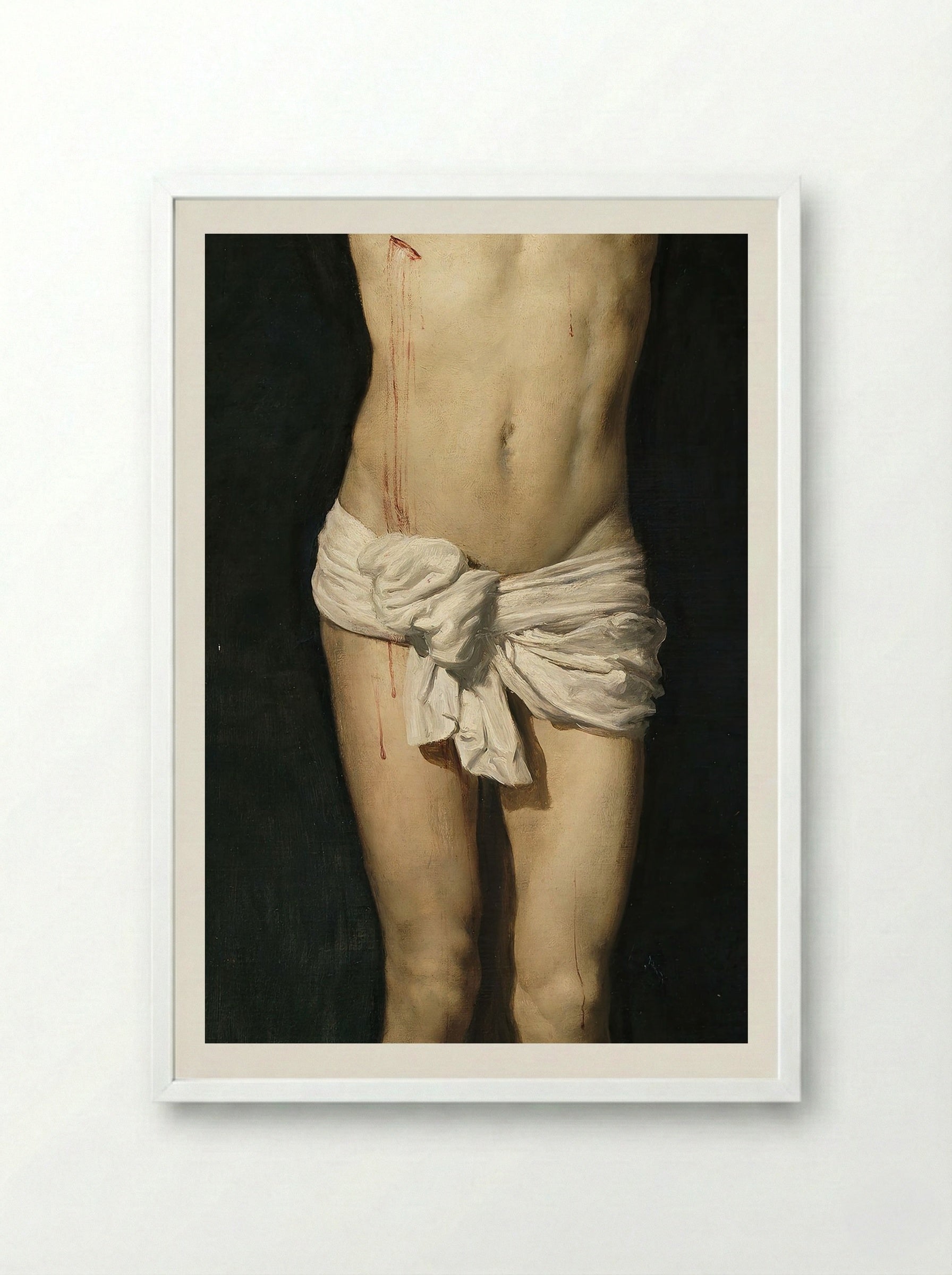 Christ Crucified - Diego Velázquez - Framed Print White