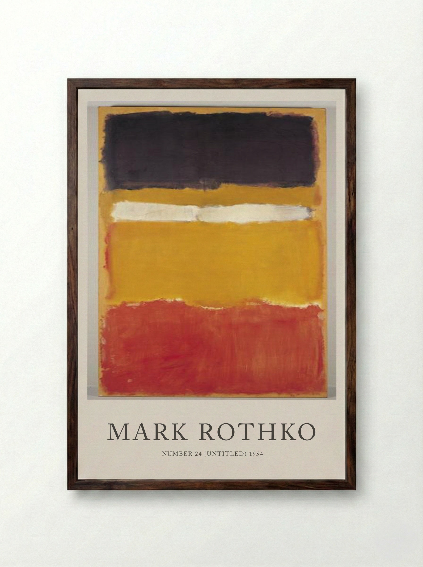 Number 24 (Untitled) - Mark Rothko - Framed Print Dark Wood
