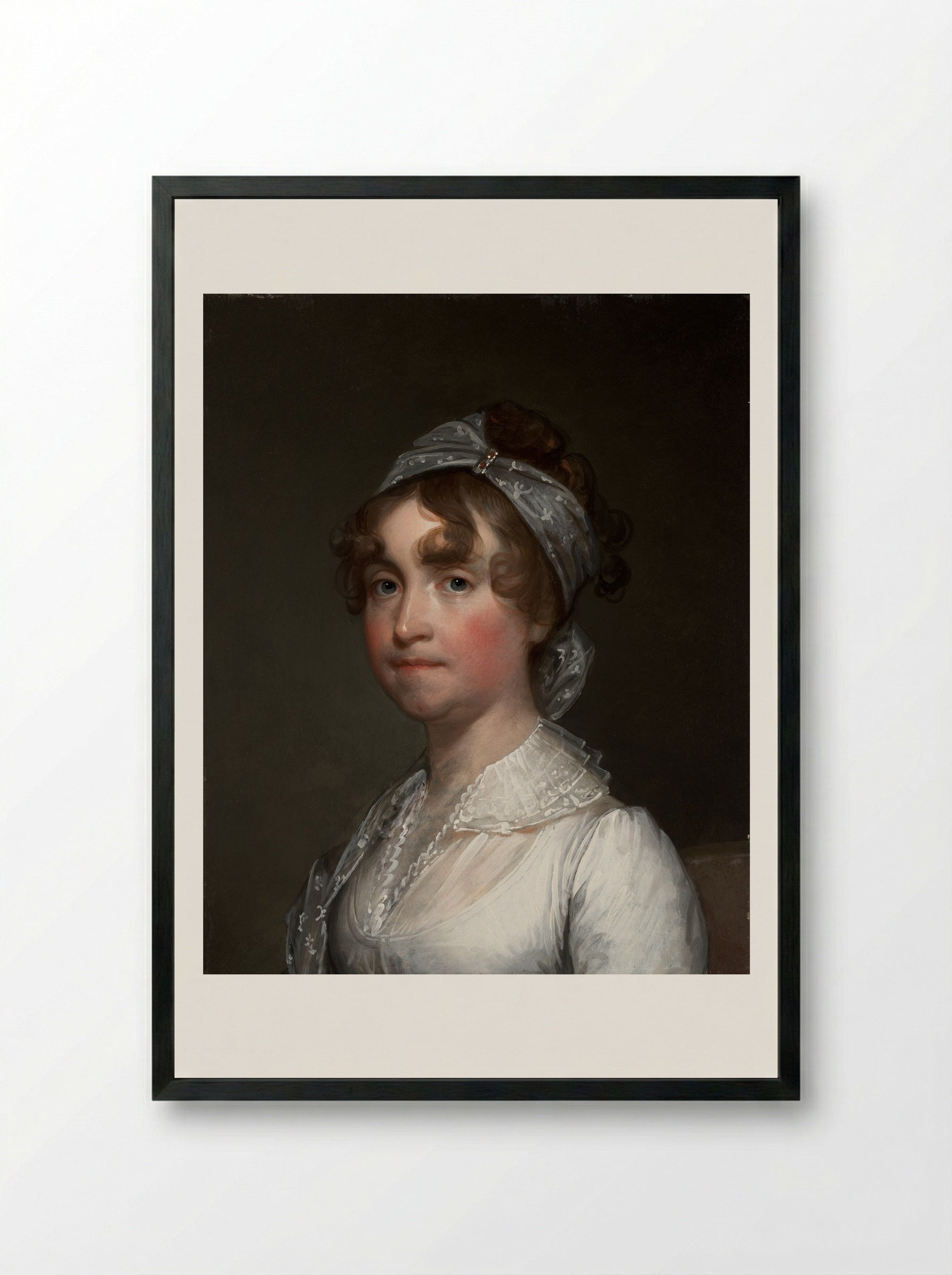 Susannah Powell Mason (Mrs. Jonathan Mason) - Gilbert Stuart - Framed Print Black