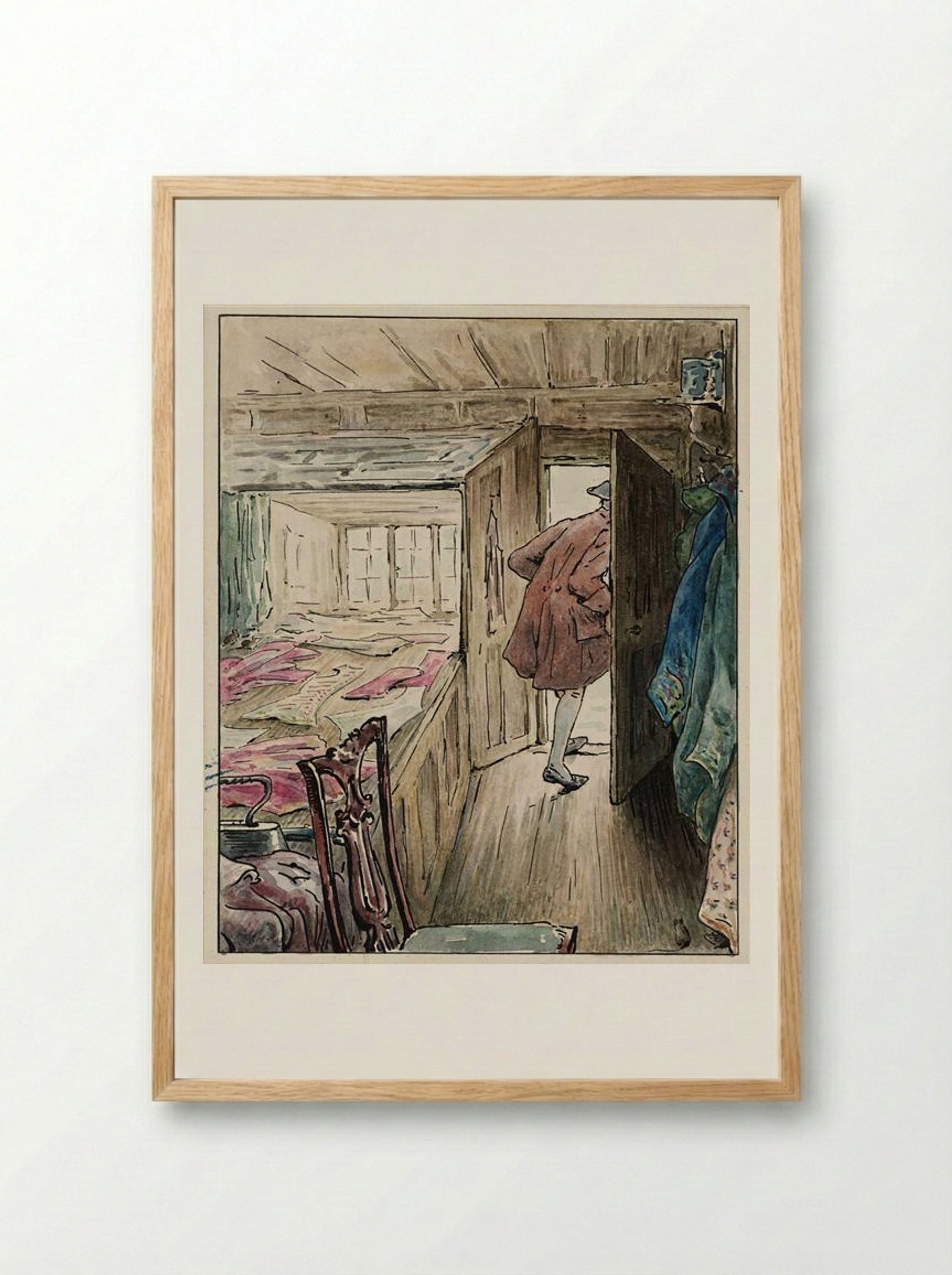 The Tailor Leaving his Workshop - Beatrix Potter - Framed Print Wood
